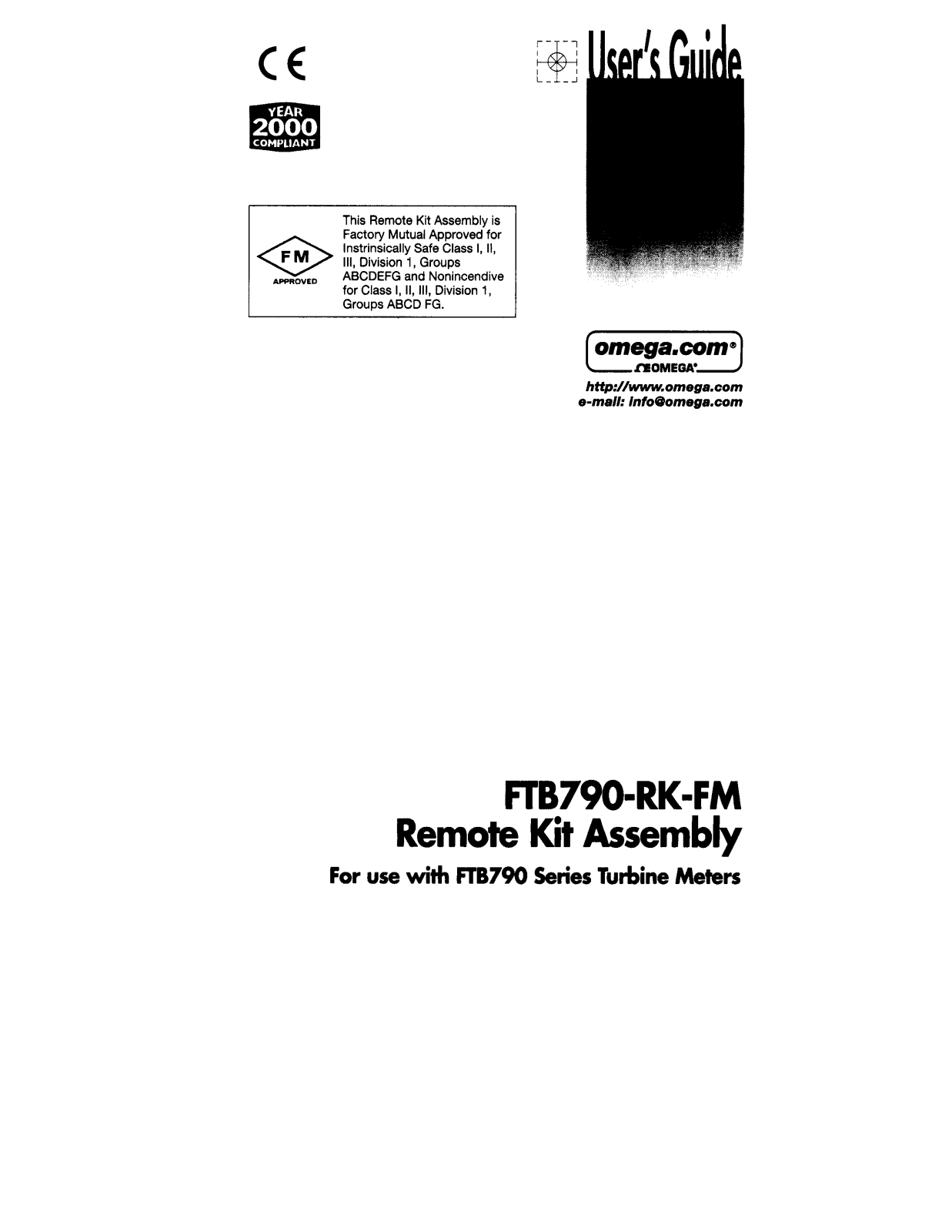 Omega Products FTB790-RK-FM Installation  Manual