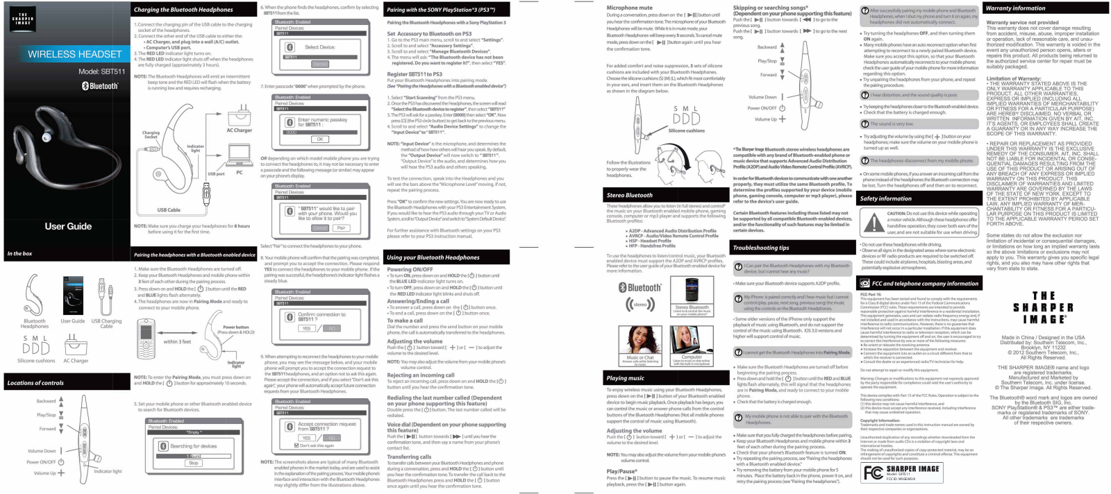 Sharper image SBT511 User Manual