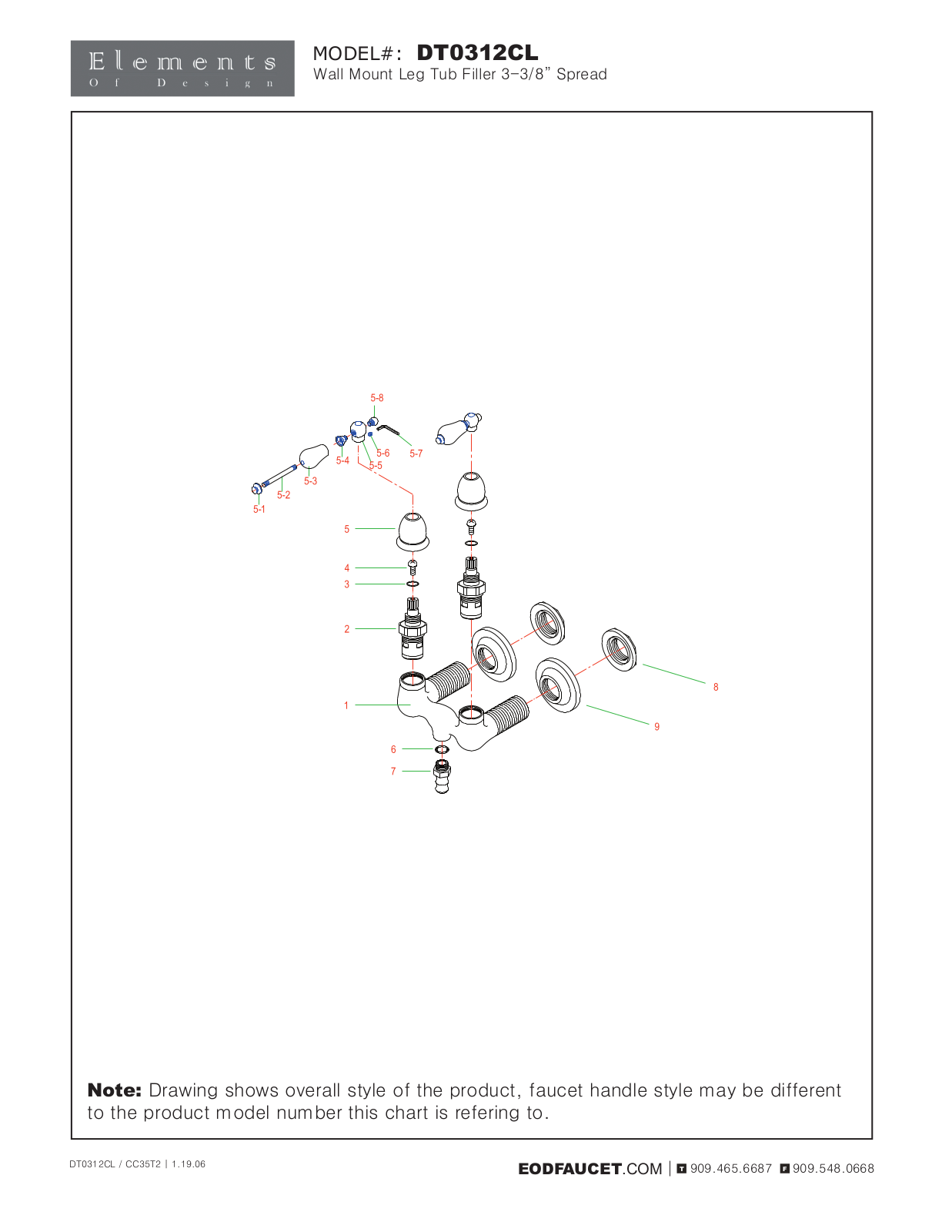 Elements of Design EDE3150 Service Parts - ManualMachine.com