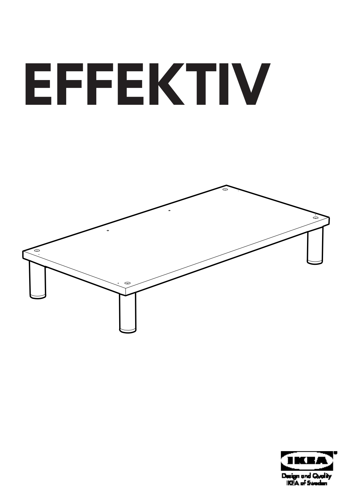 IKEA EFFEKTIV BASE-LEGS 33 1-2 Assembly Instruction