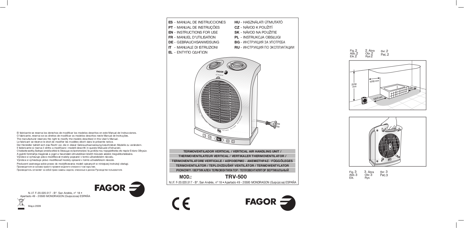 FAGOR TRV-500 User Manual