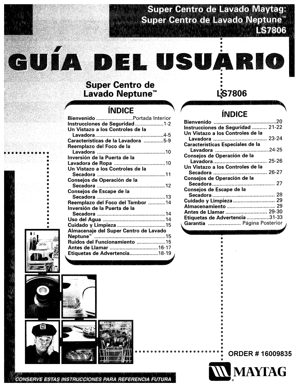 Maytag LS7806 User Manual