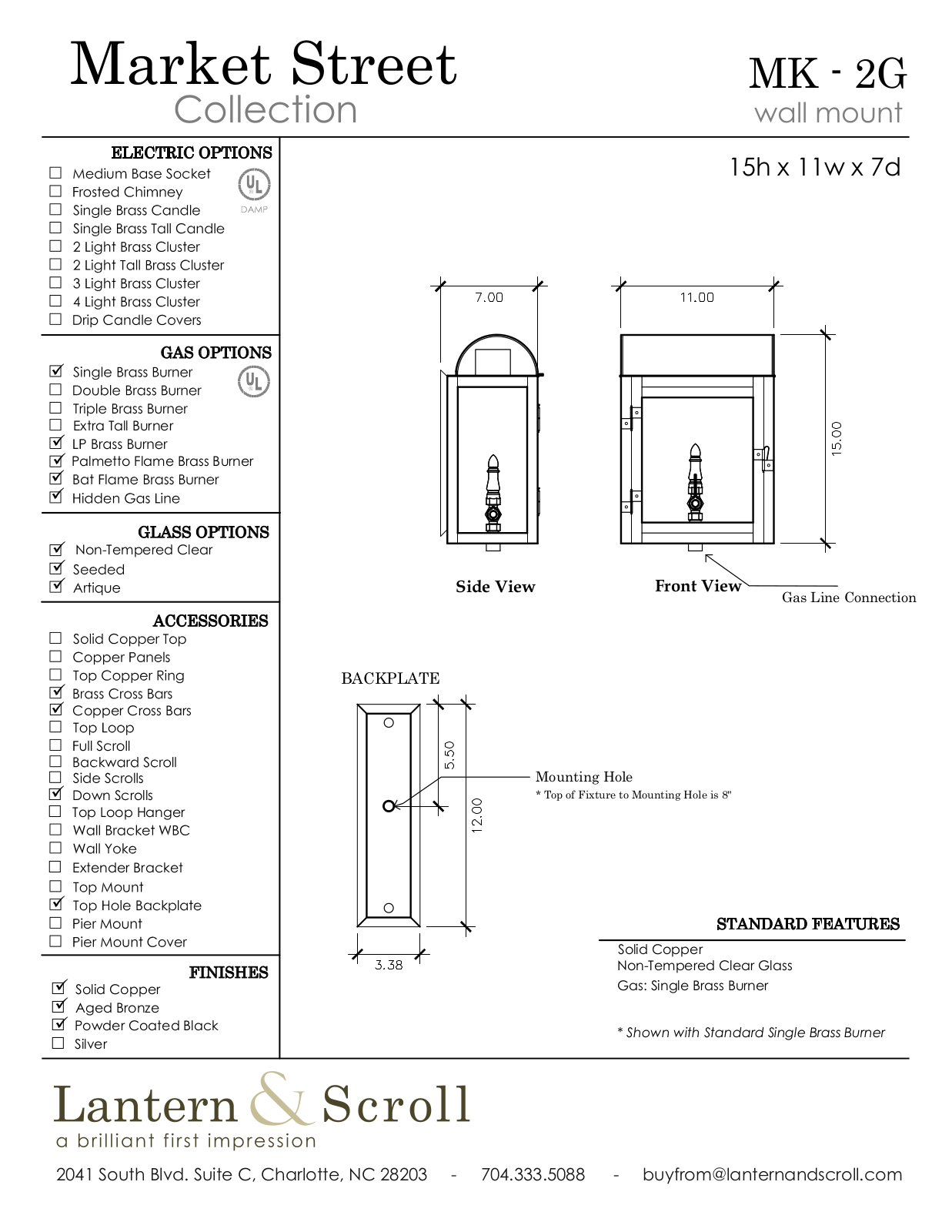 Lantern & Scroll LASC1123 Specifications - ManualMachine.com