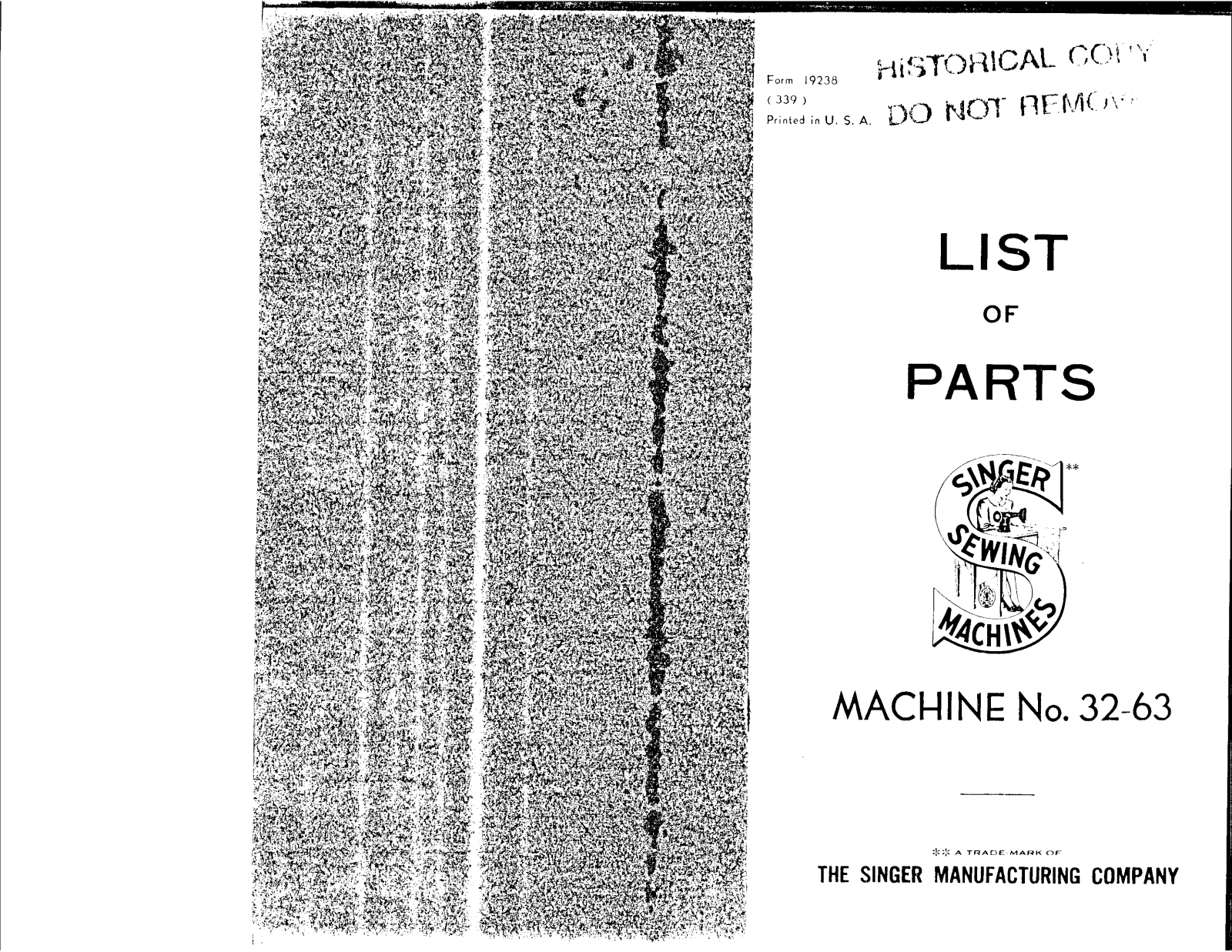 Singer 32-63 User Manual