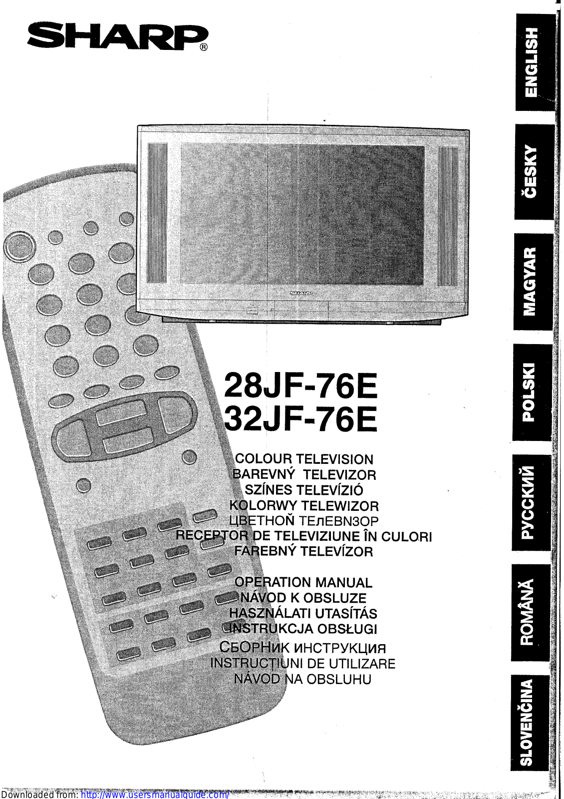 SHARP 28/32JF-76E User Manual