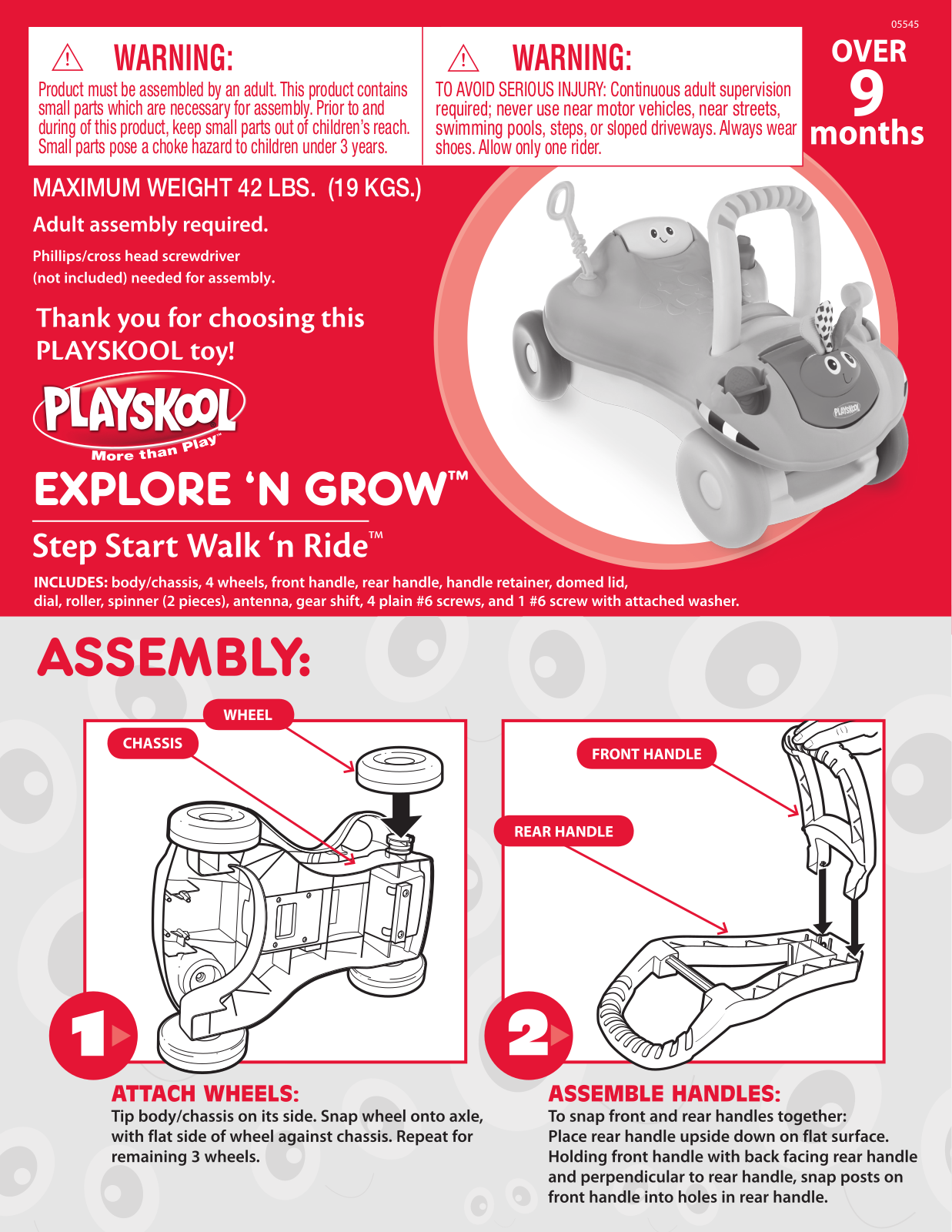 HASBRO Explore'N Grow Step Start Walk'n Ride User Manual