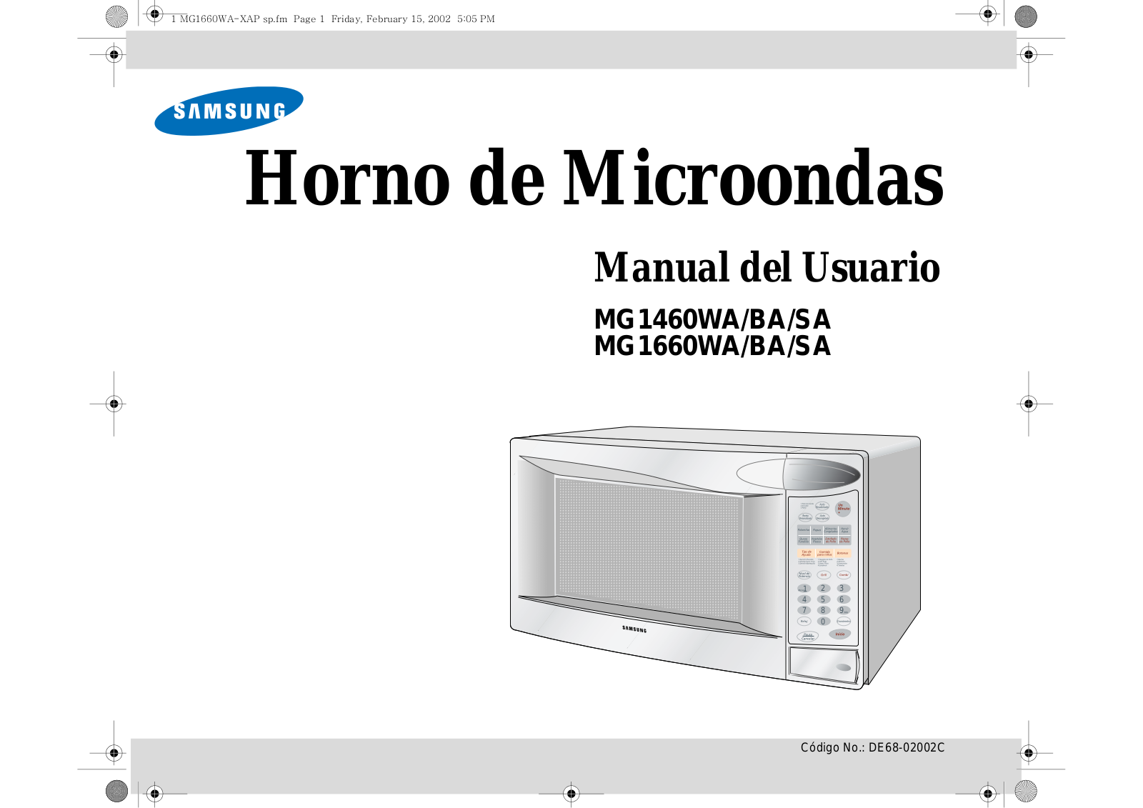 Samsung MG1660SA User Manual