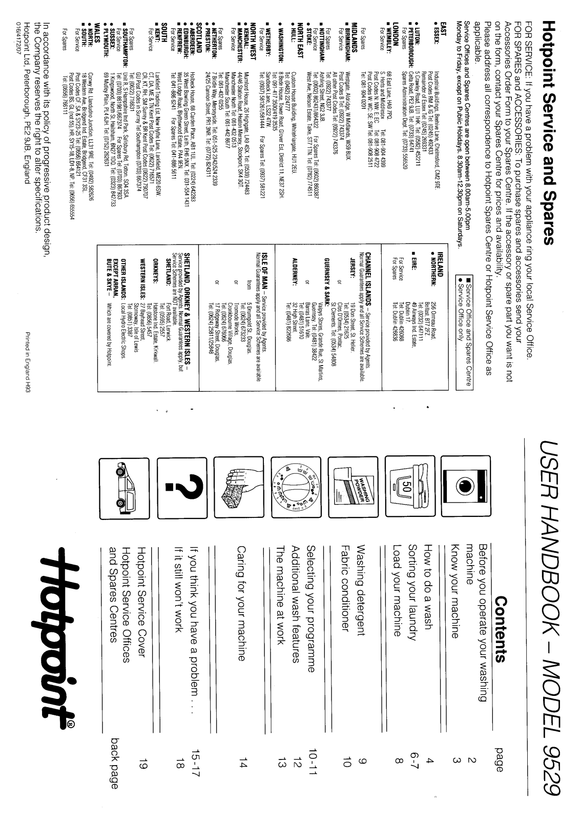 Hotpoint 9529 User Manual