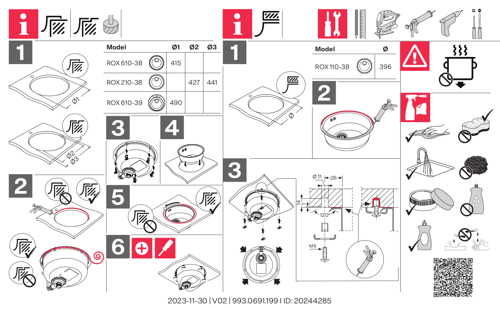 FRANKE ROX 610-38, ROX 210-38, ROX 110-38, ROX 610-39 User guide - ManualMachine.com
