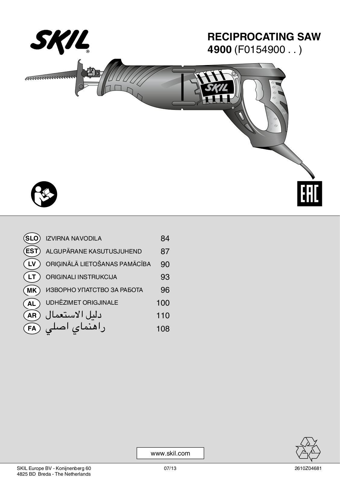 SKIL 4900 User guide