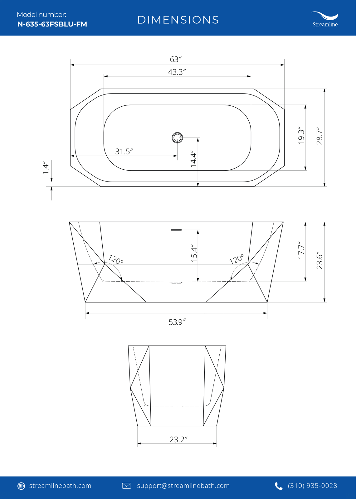 Streamline Bath SLBH8036 Specifications - ManualMachine.com