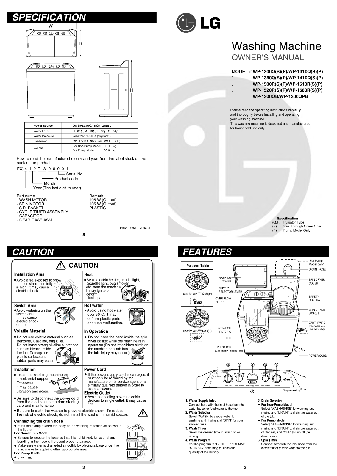 LG WP-1510RSP User Manual