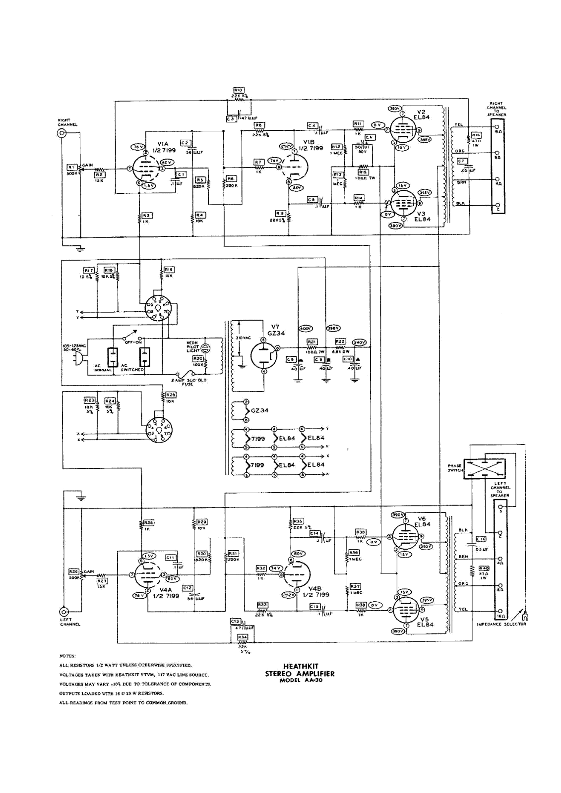 Heath Company AA-30 Schematic