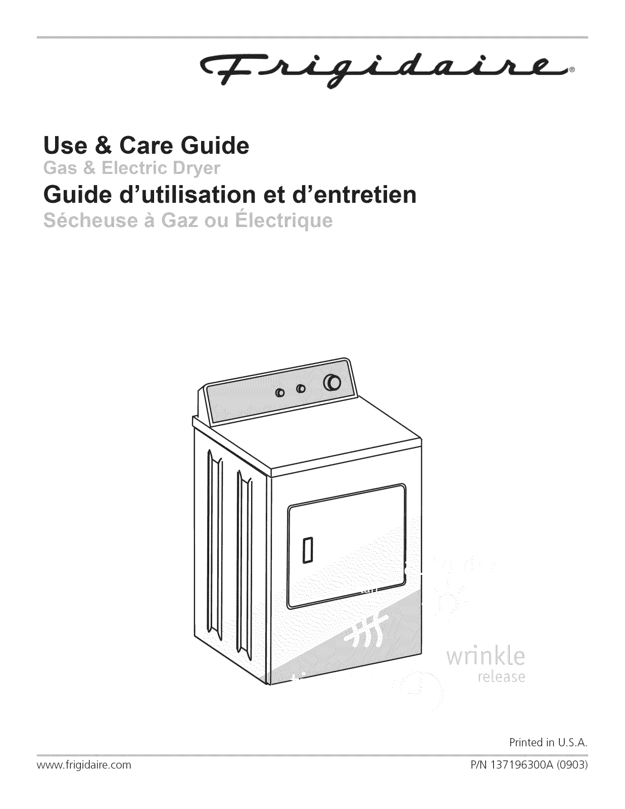Frigidaire CFRE5711KW0 Owner’s Manual