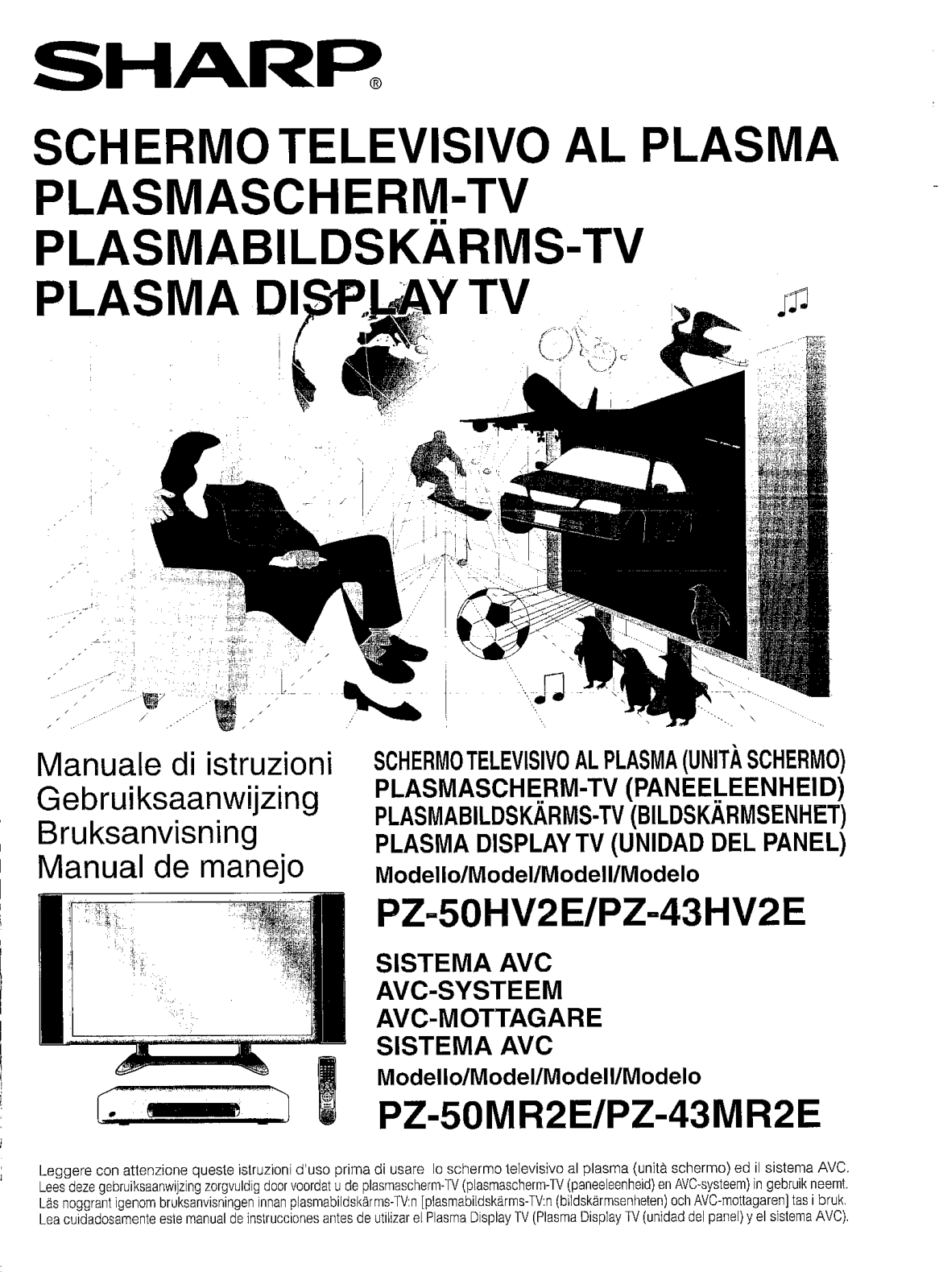 Sharp PZ-50HV2E User Manual