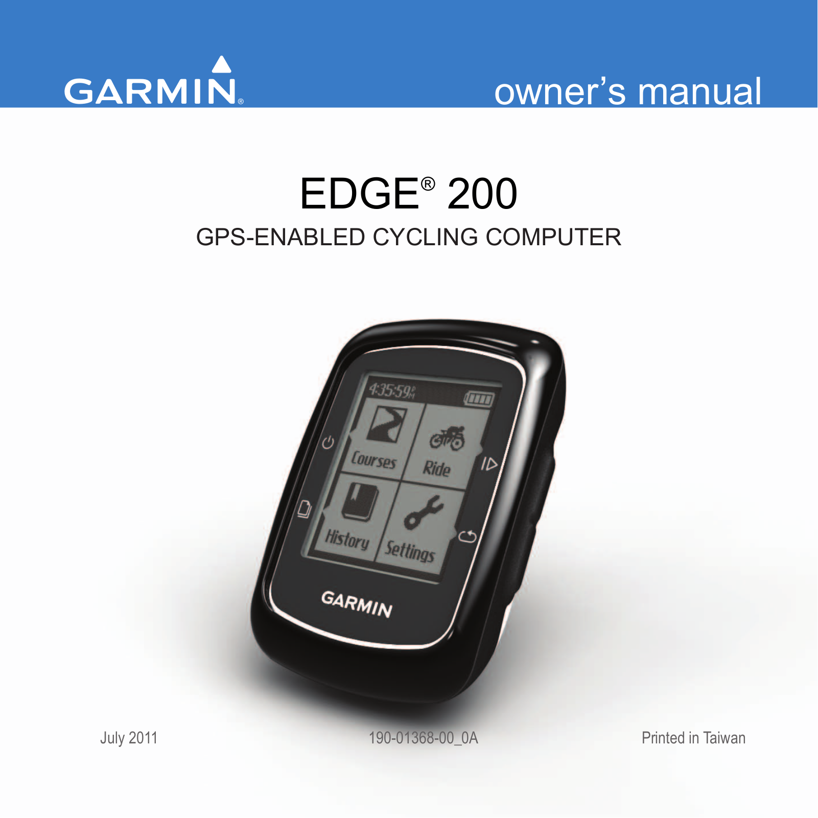 Garmin EDGE 200 User Manual