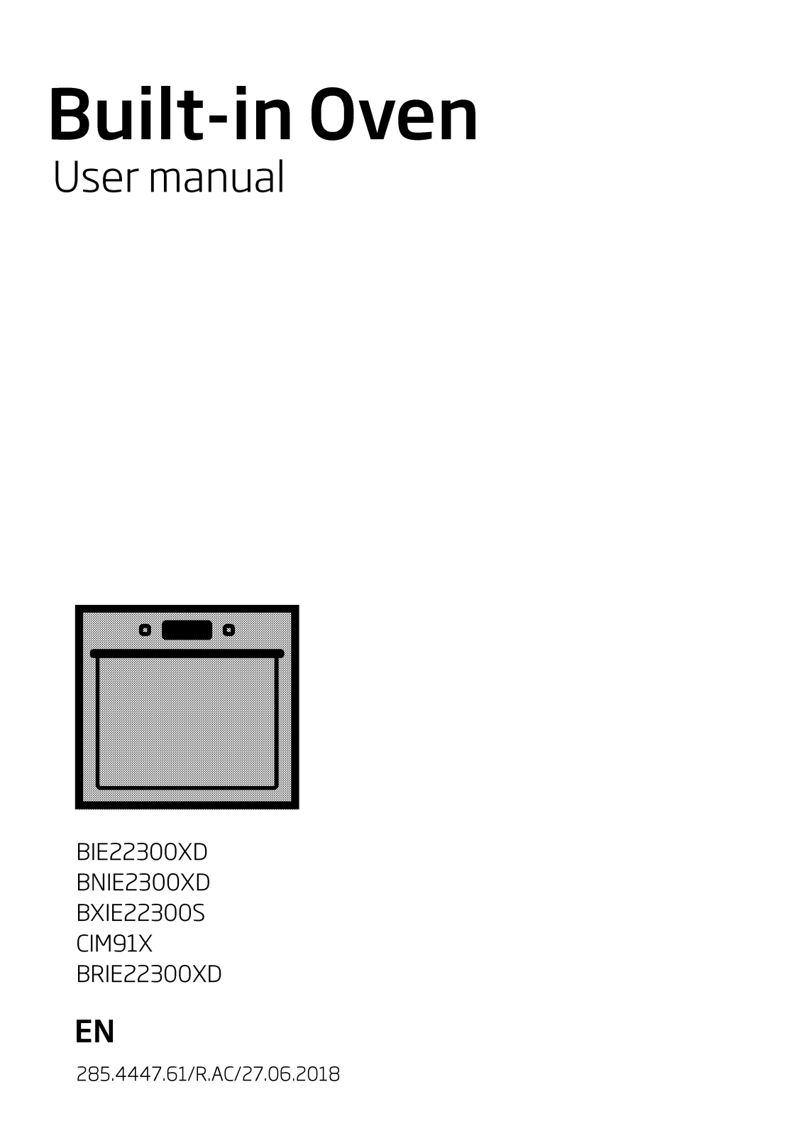 Beko CIM91X, BIE22300XD, BNIE2300XD, BXIE22300S, BRIE22300XD User Manual