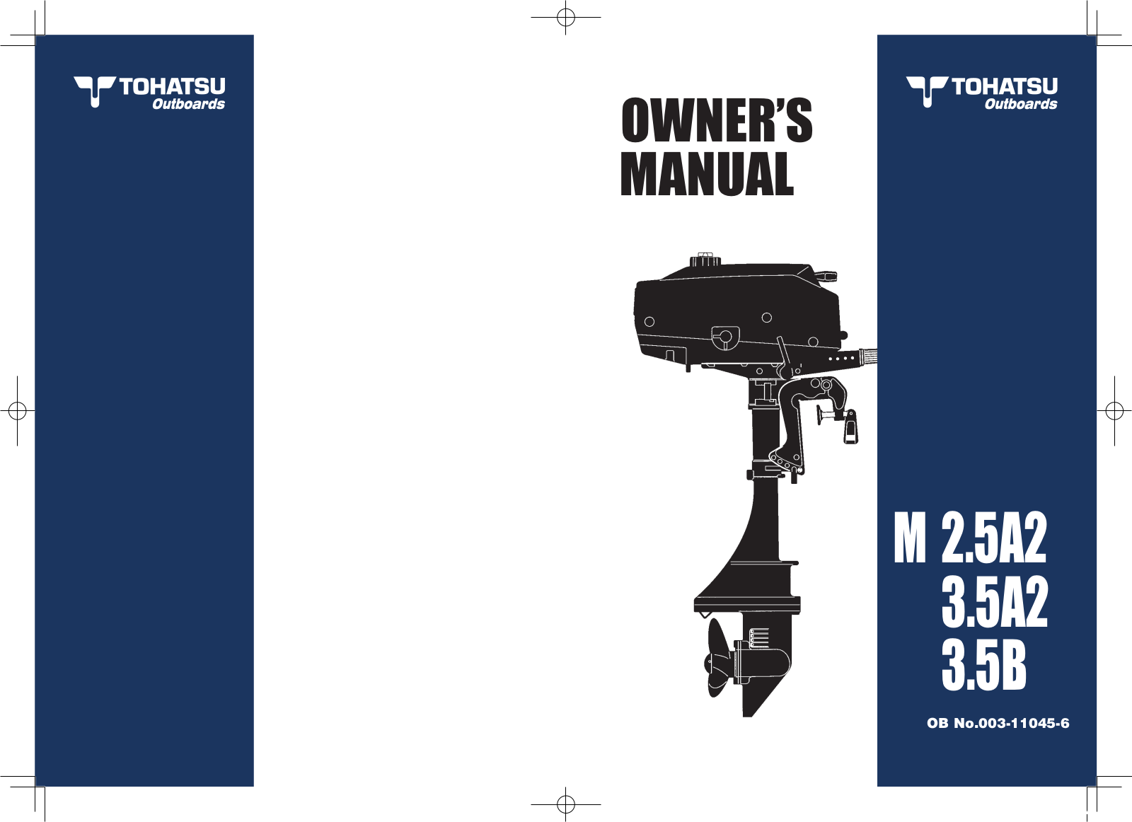 TOHATSU M 2.5A2, M 3.5A2, M 3.5B Owner's Manual