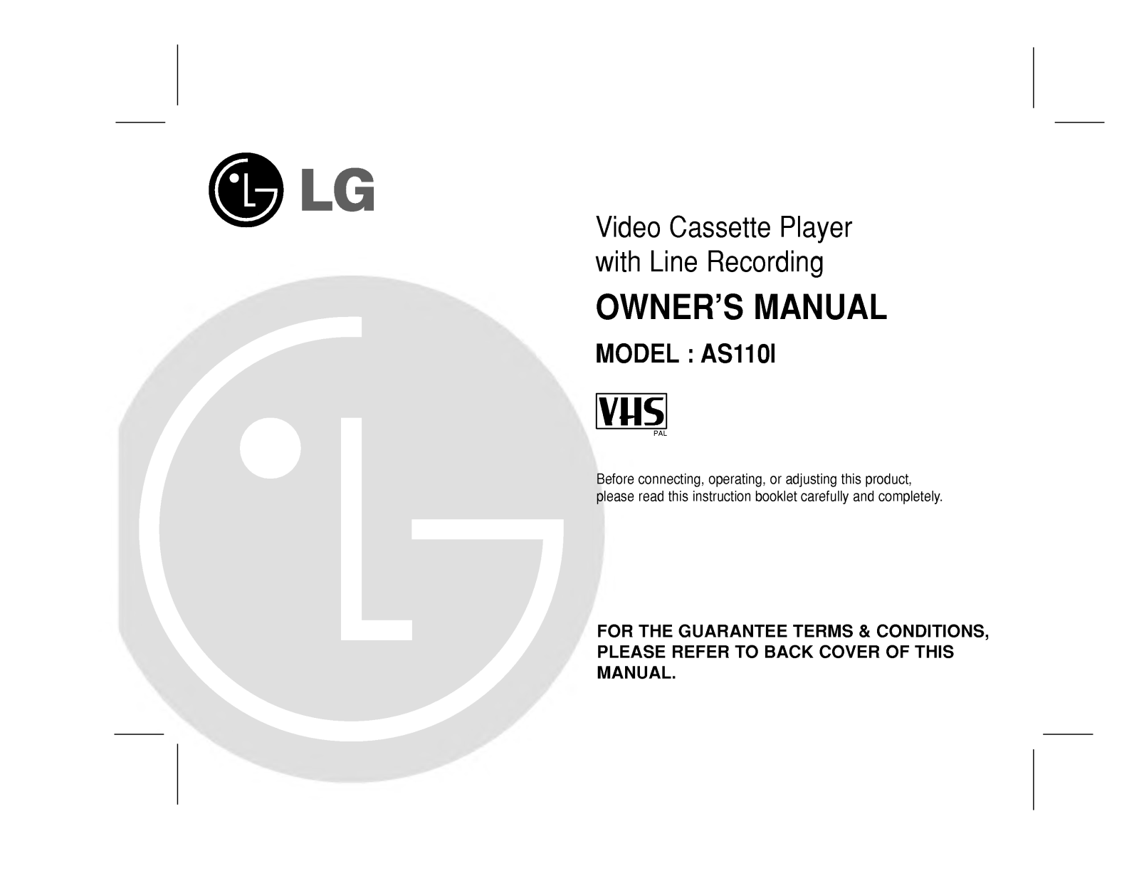 LG AS110I User Manual