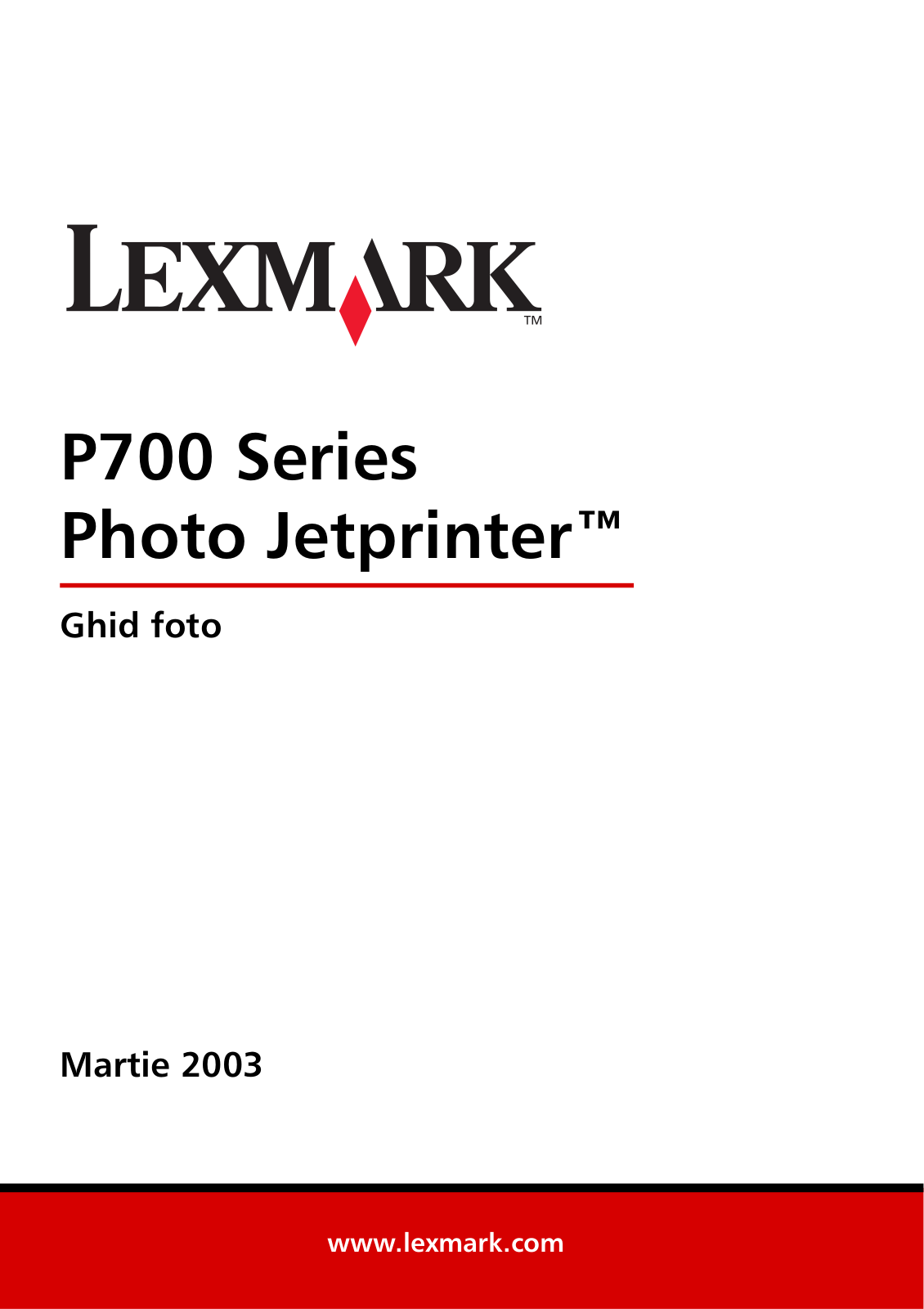 Lexmark P700, P706 Photo printing guide