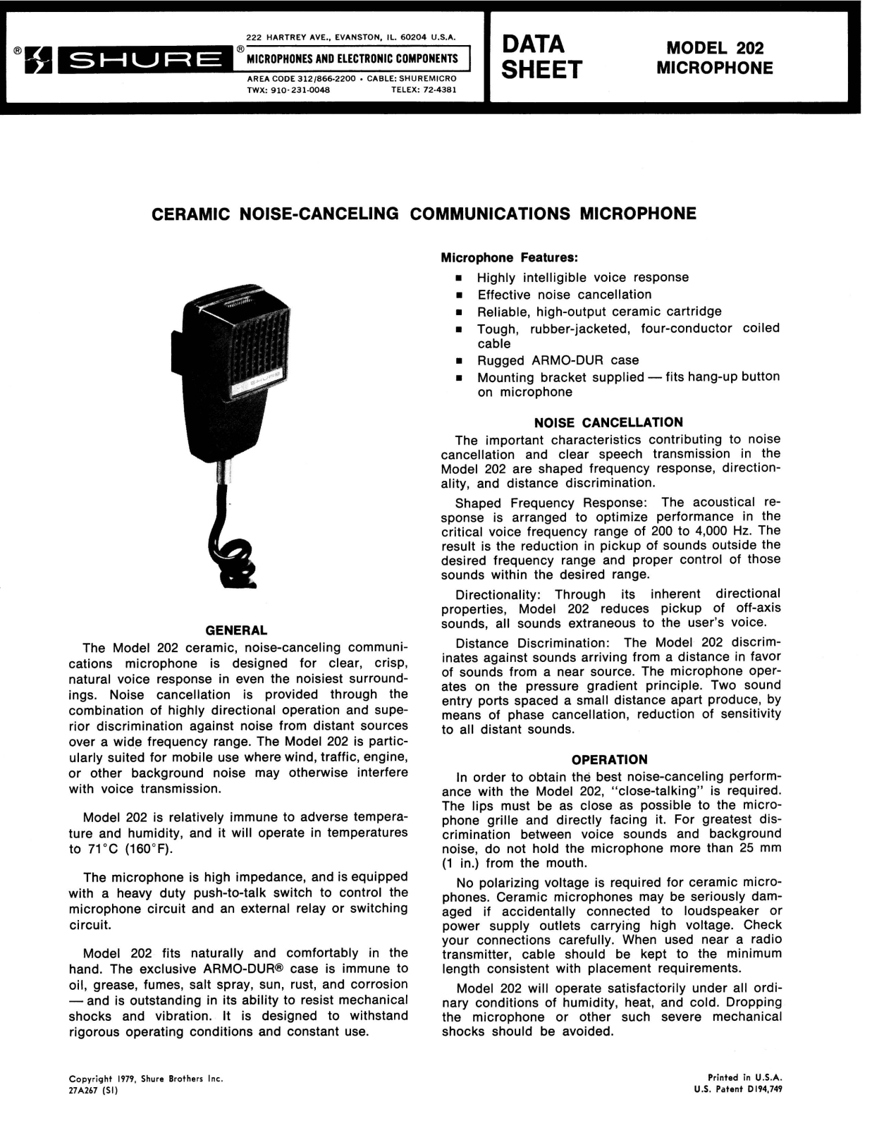 Shure 202 User Guide - ManualMachine.com