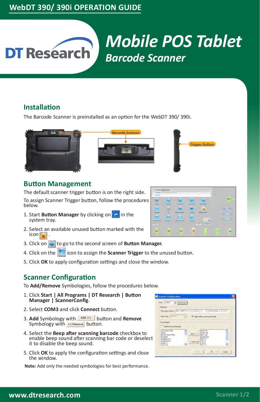 WebDT DT390, DT390i User Manual