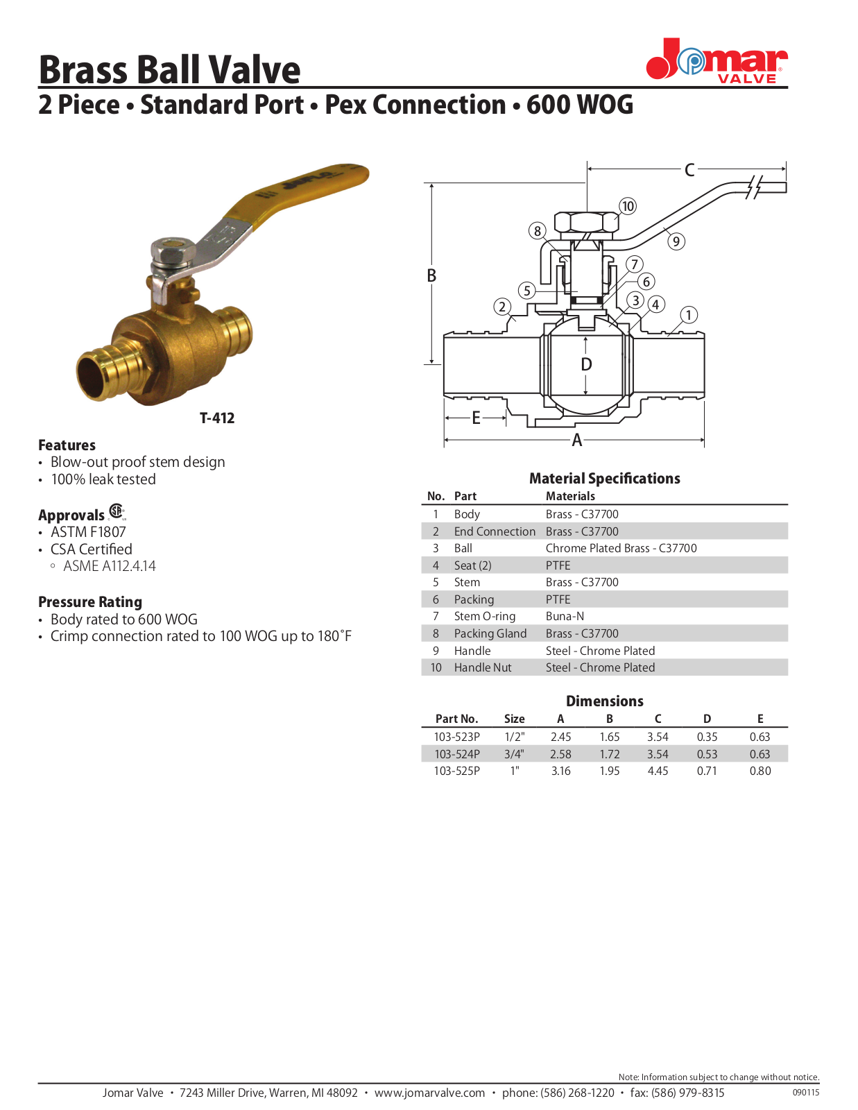 Jomar T-412 User Manual