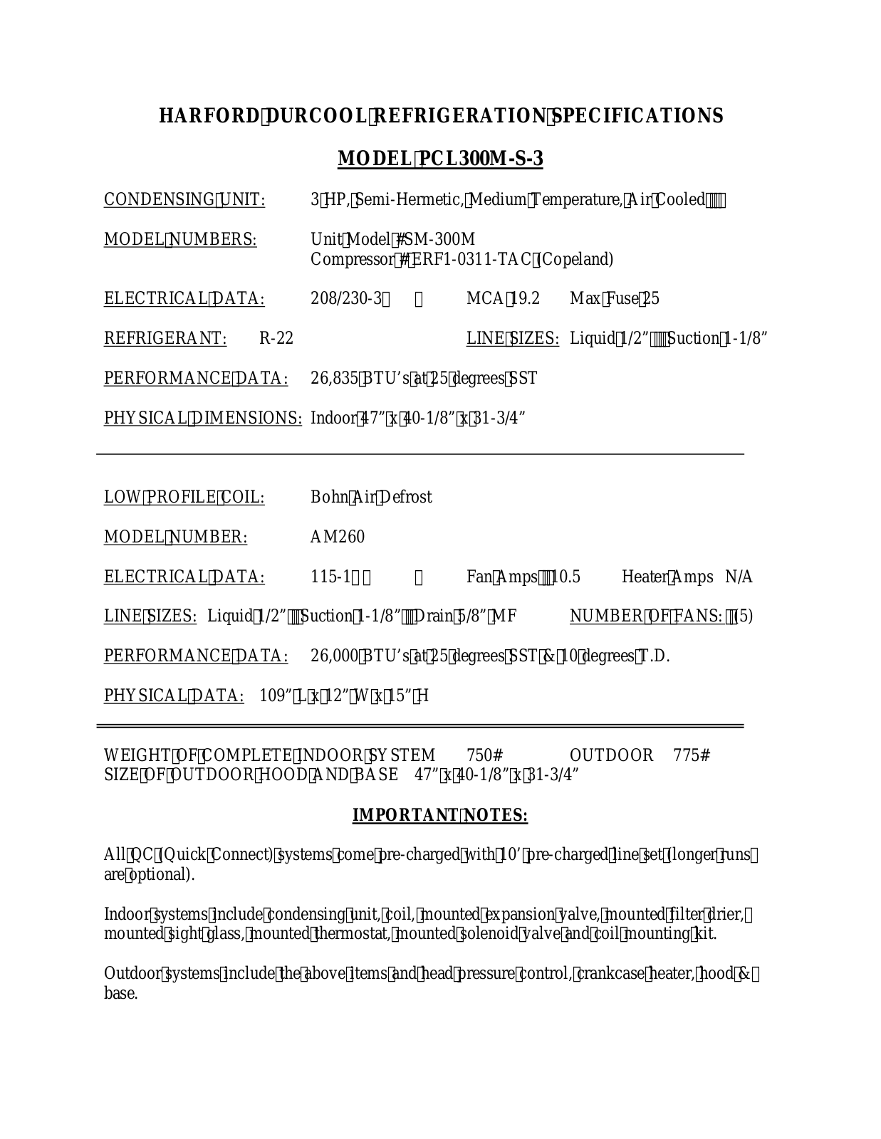 Harford ERF1-0311-TAC User Manual