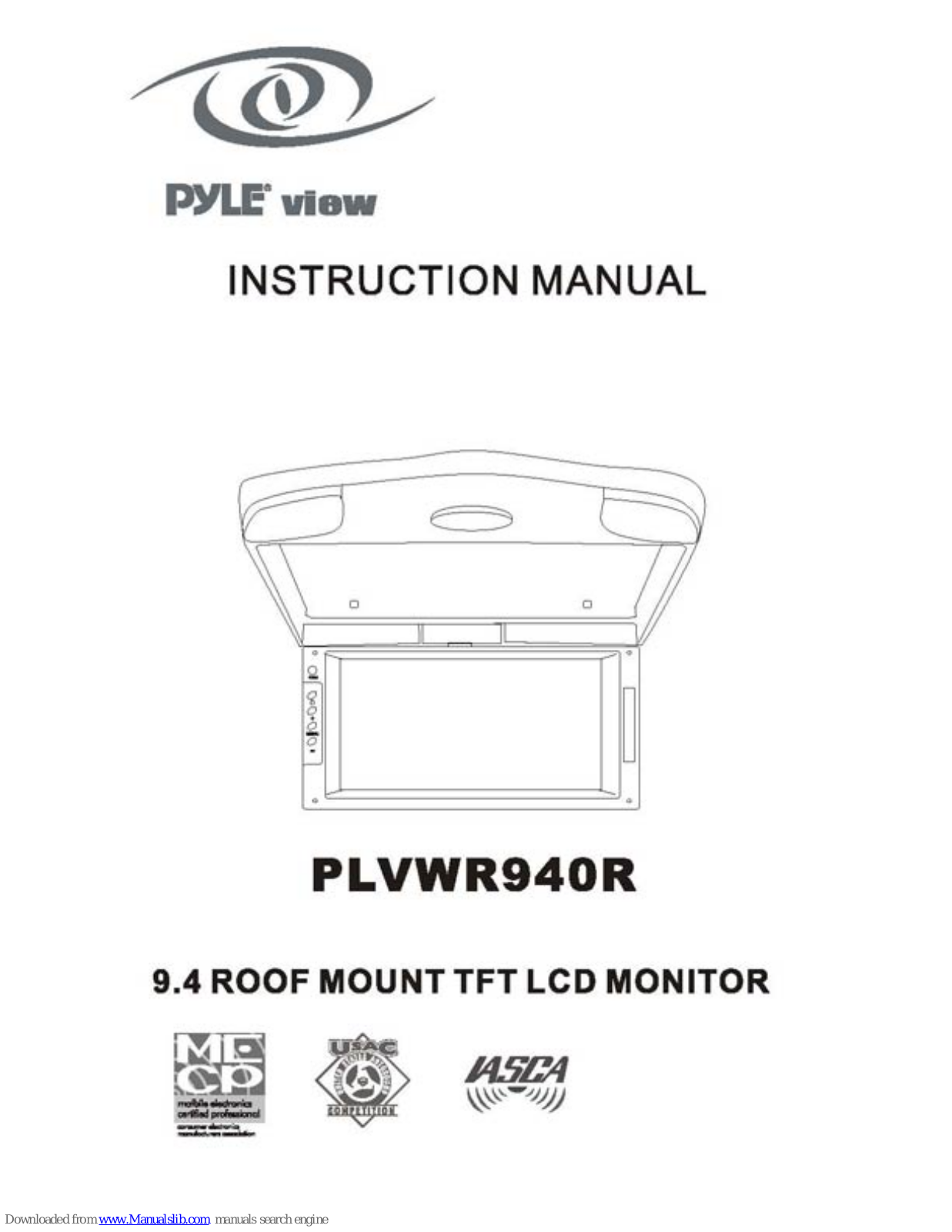 Pyle view PLVWR940R Instruction Manual