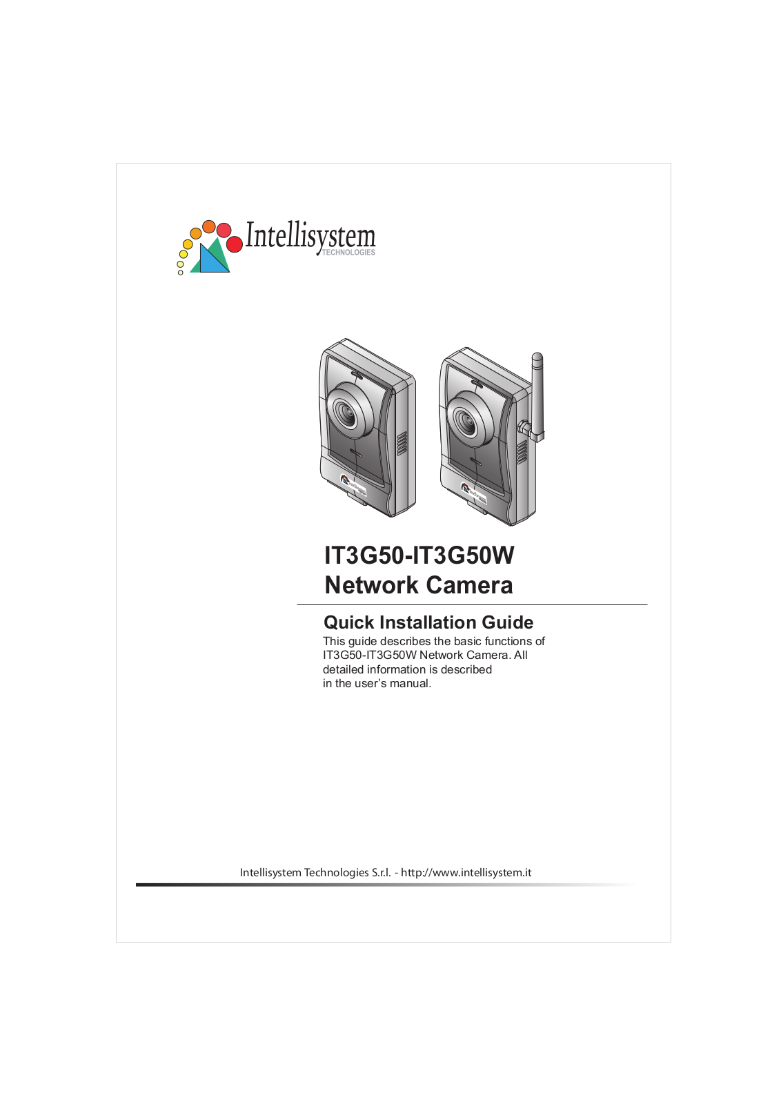 Intellisystem IT3G50, IT3G50W Quick Installation Manual