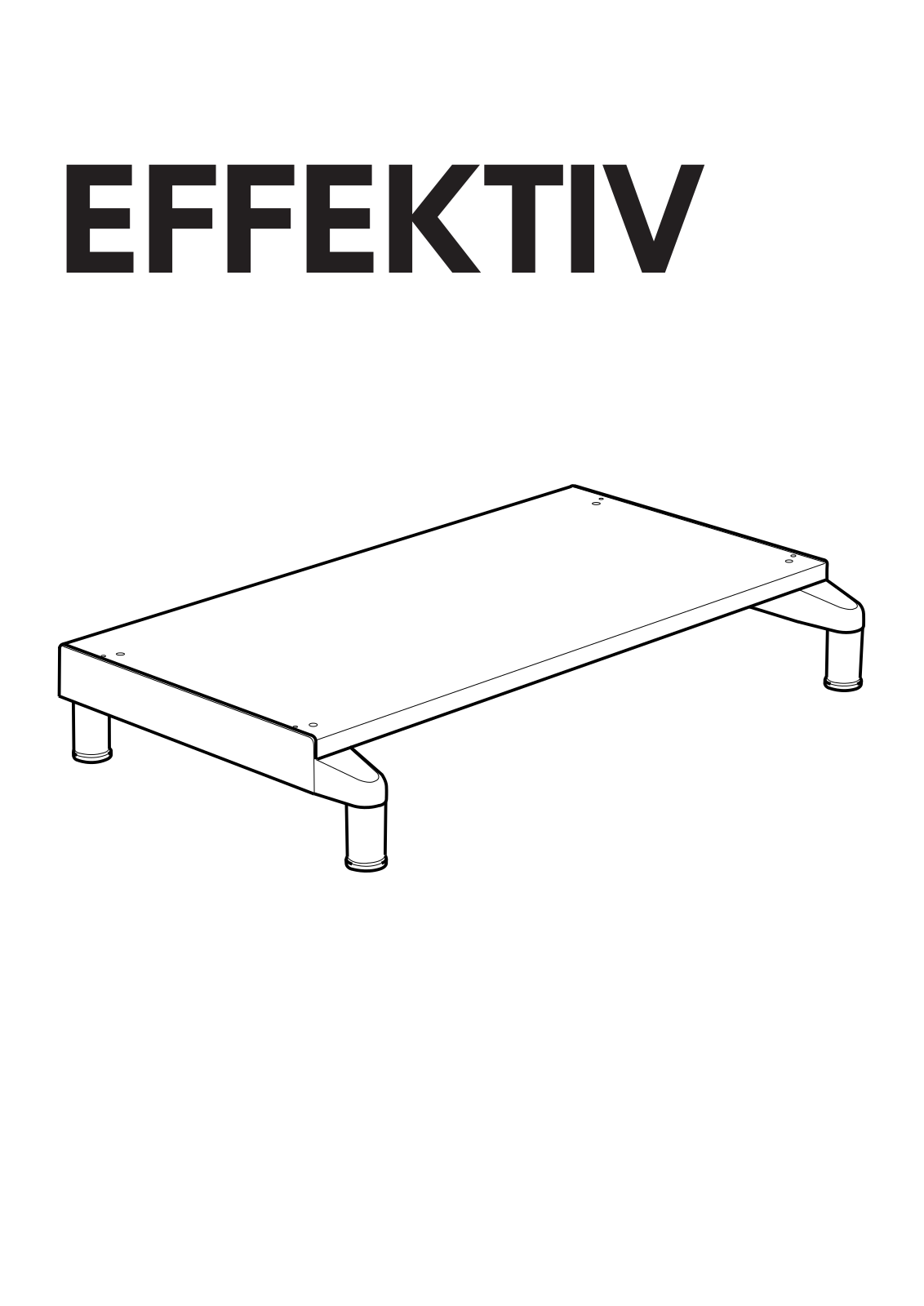 IKEA EFFEKTIV BASE-SUPPORT LEGS 33 1-2 Assembly Instruction