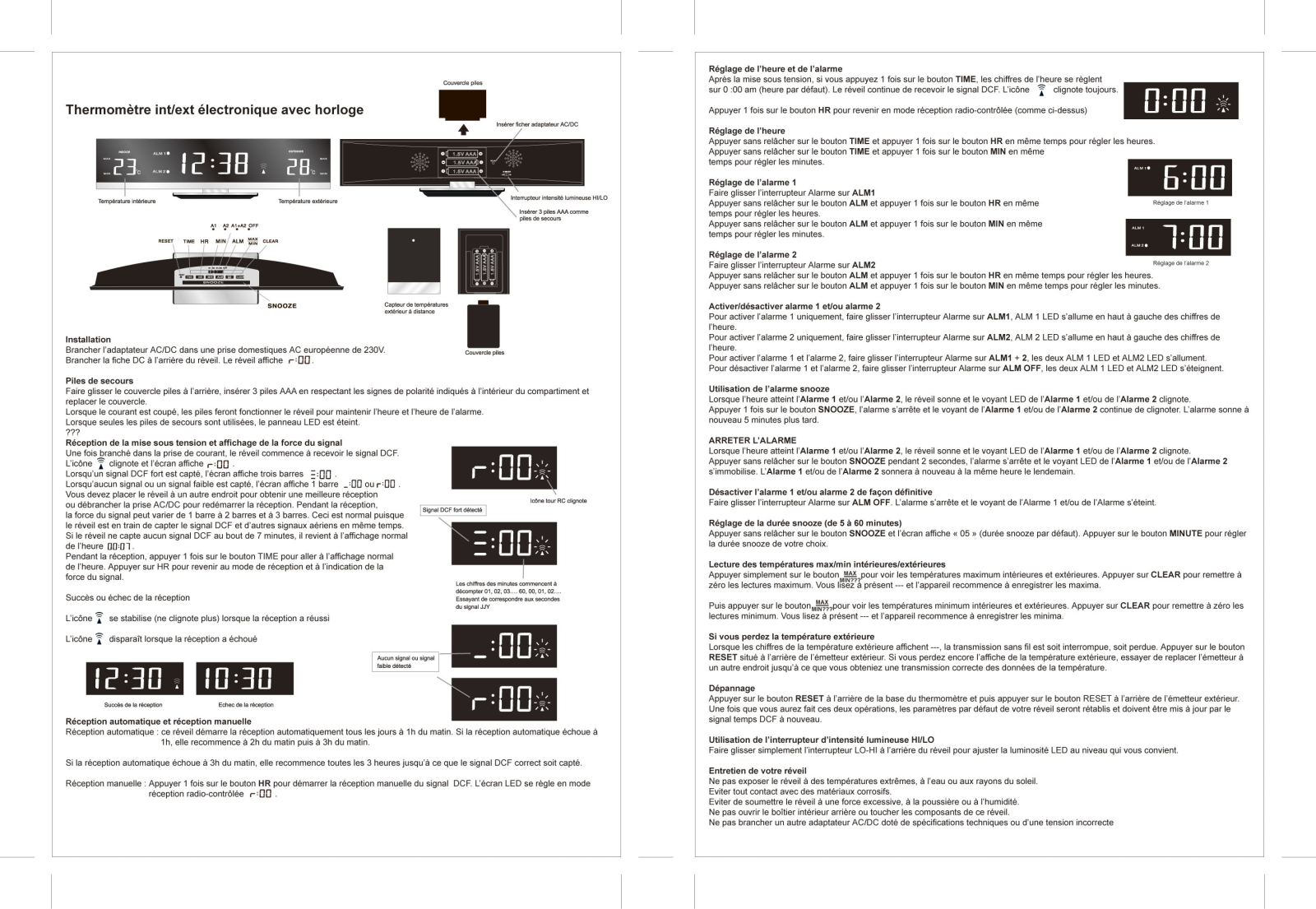 Techno Line WS6810 Instructions manual