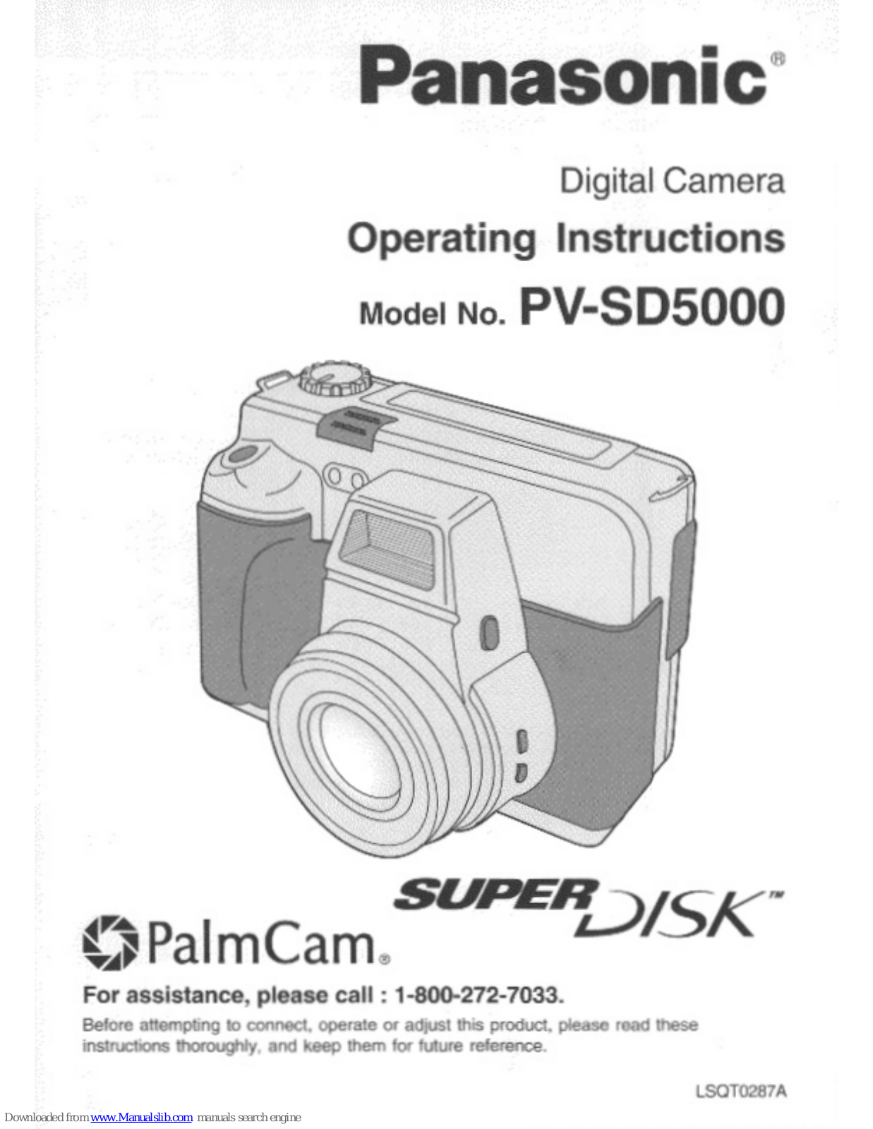 Panasonic PalmCam PV-SD5000, PVSD5000 - SUPER DISK DIGITAL C User Manual