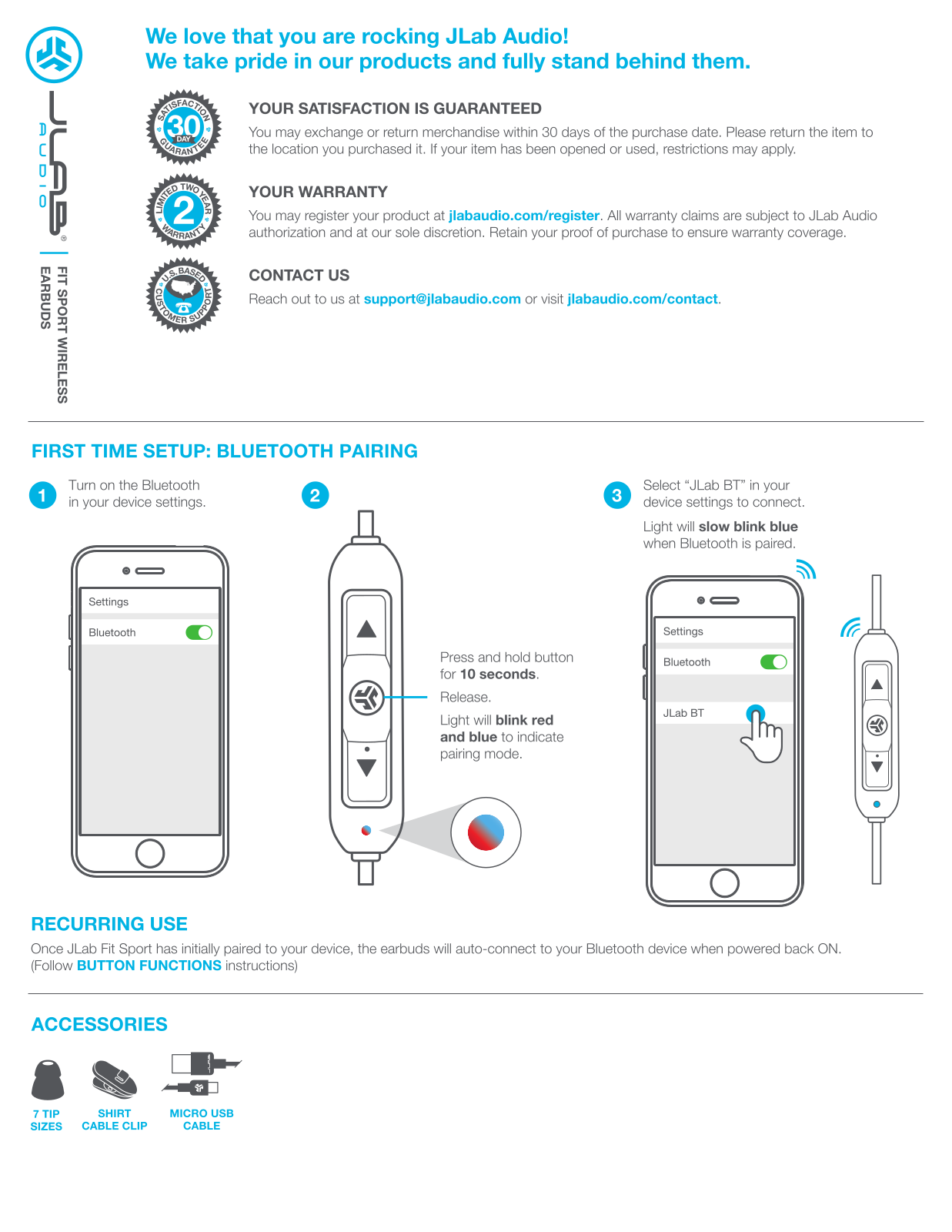 Jlab Audio FIT Sport User Manual