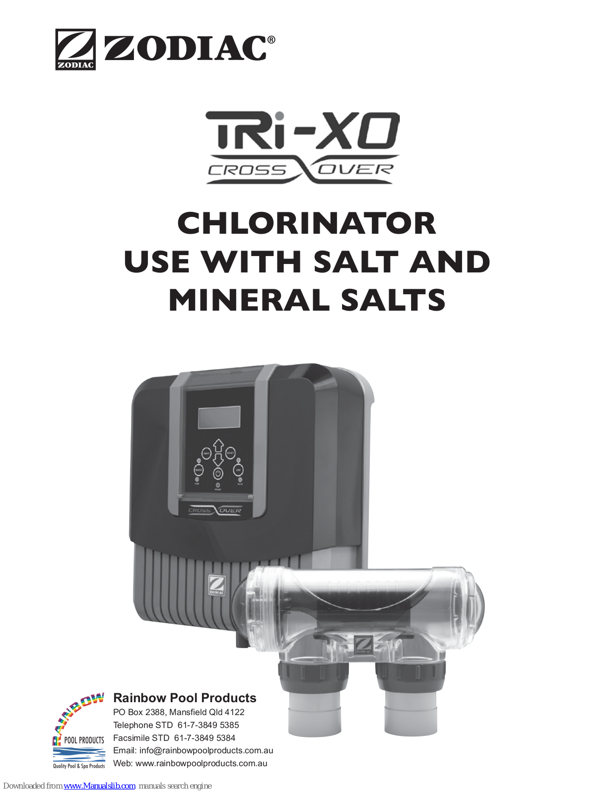 Zodiac Pool Systems TRi-XO CrossOver User Manual - ManualMachine.com
