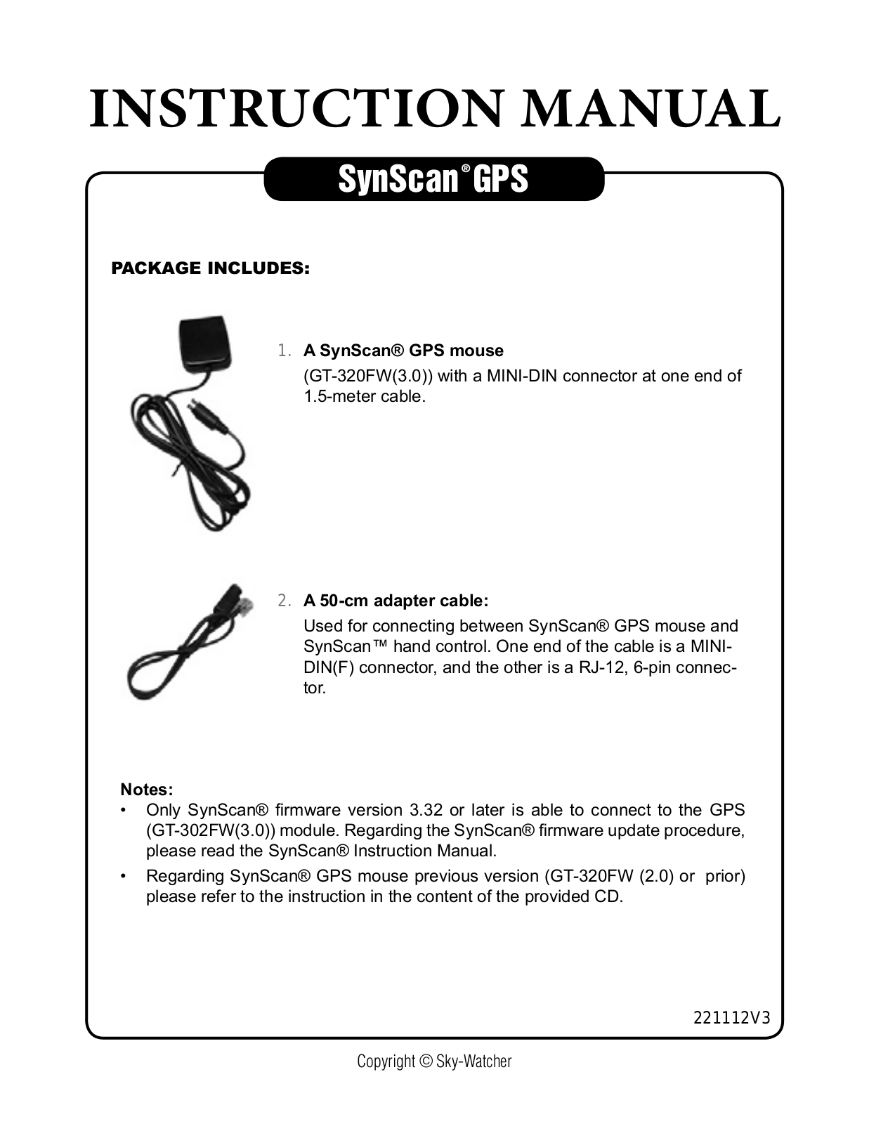 Sky-Watcher SYNSCAN GPS User Manual