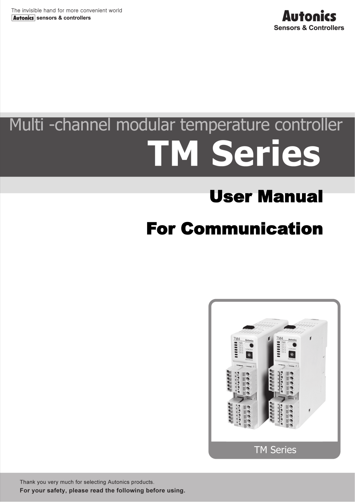 Autonics TM Operating Manual