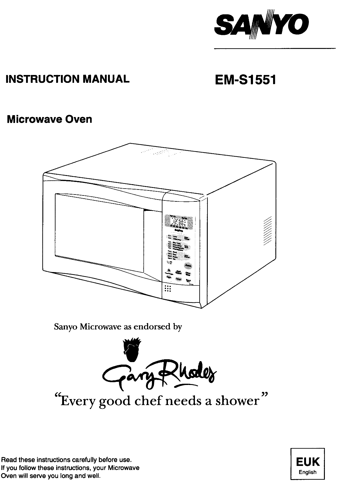 Sanyo EM-S1551 Instruction Manual