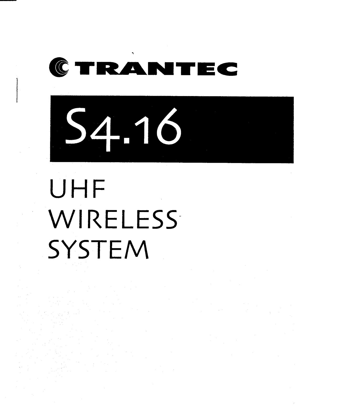 TOA S416LTX, S416MTX User Manual