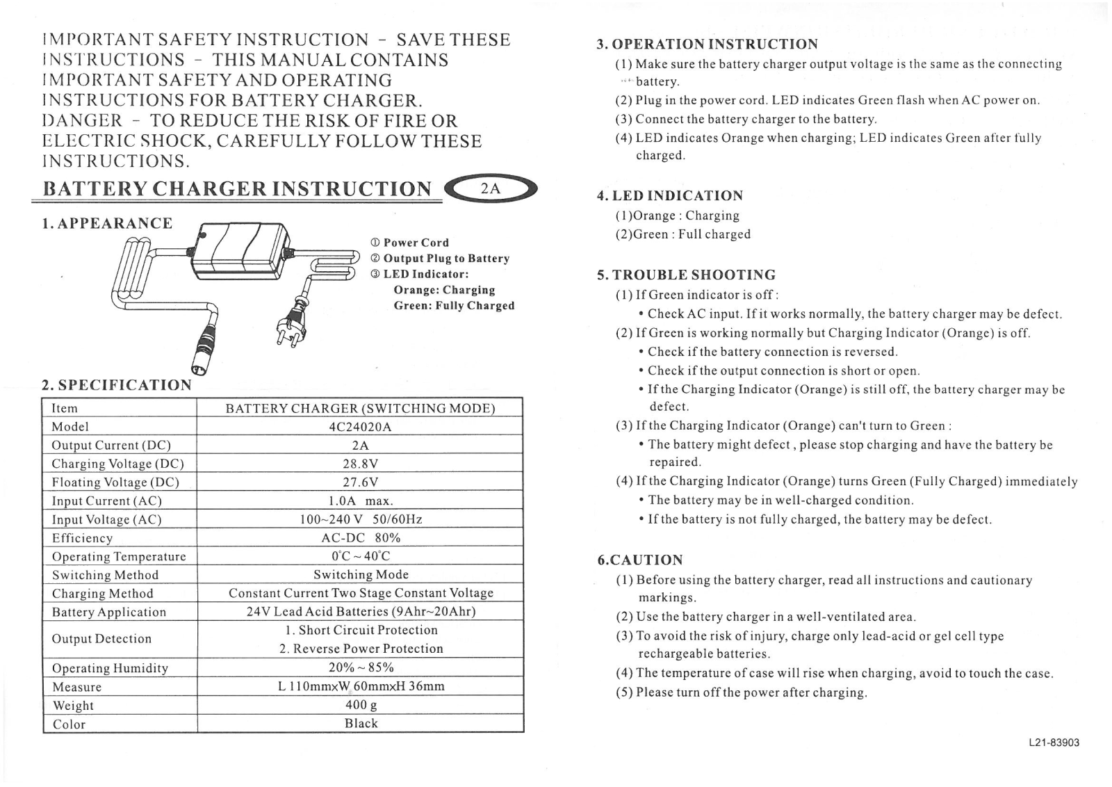 CTE 4C24020A User guide