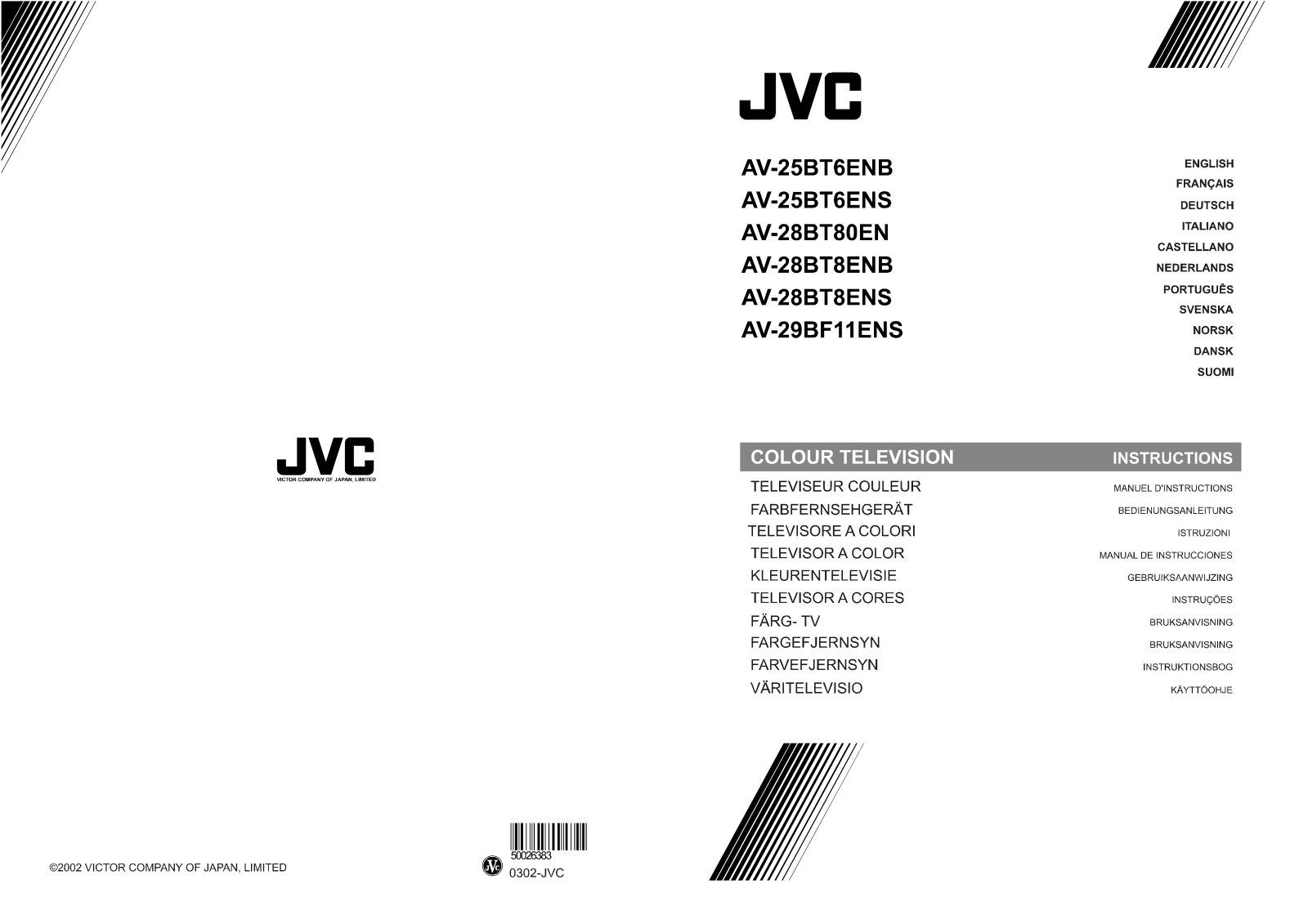 Jvc AV-25BT6ENS, AV-25BT80EN, AV-25BT8ENB, AV-25BT8ENS, AV-25BT11ENS Manual