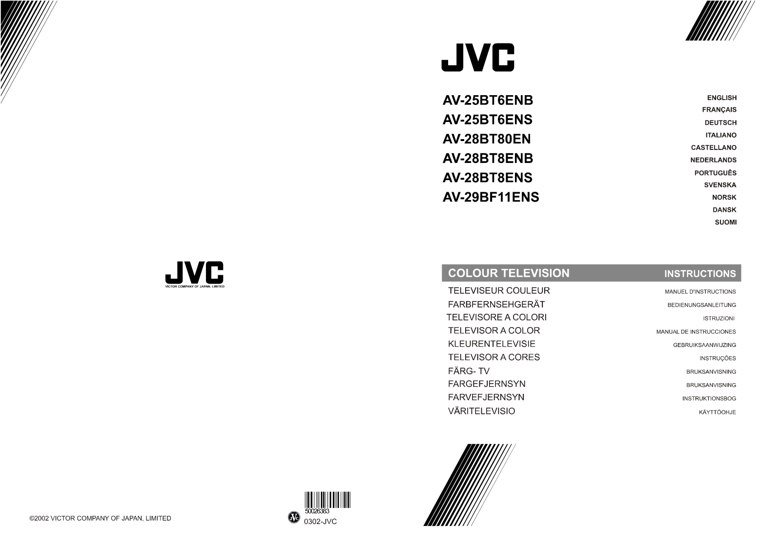 Jvc AV-25BT6ENS, AV-25BT80EN, AV-25BT8ENB, AV-25BT8ENS, AV-25BT11ENS User Manual