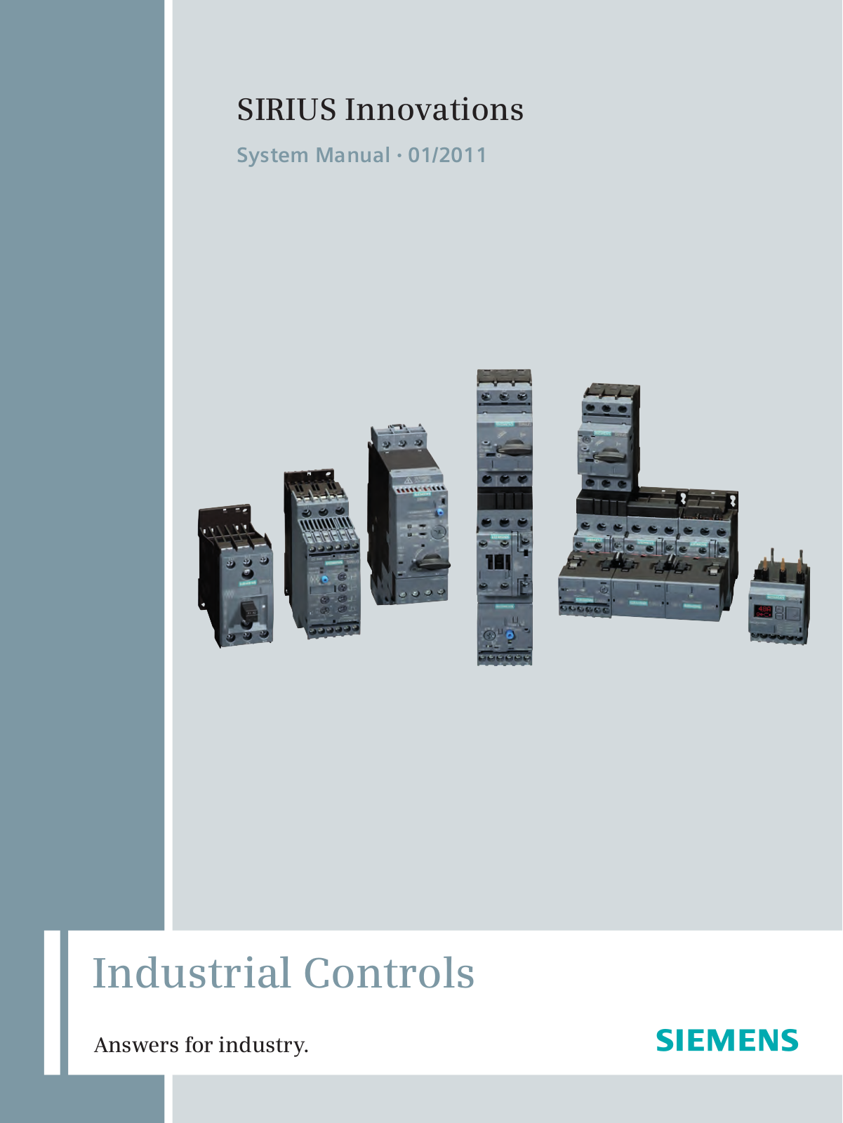 Siemens SIRIUS 3RW, SIRIUS 3RF, SIRIUS 3RB, SIRIUS 3RR, SIRIUS 3RV System Manual