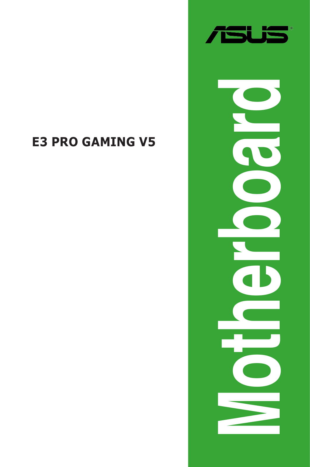 Asus E3 PRO GAMING V5 User’s Manual