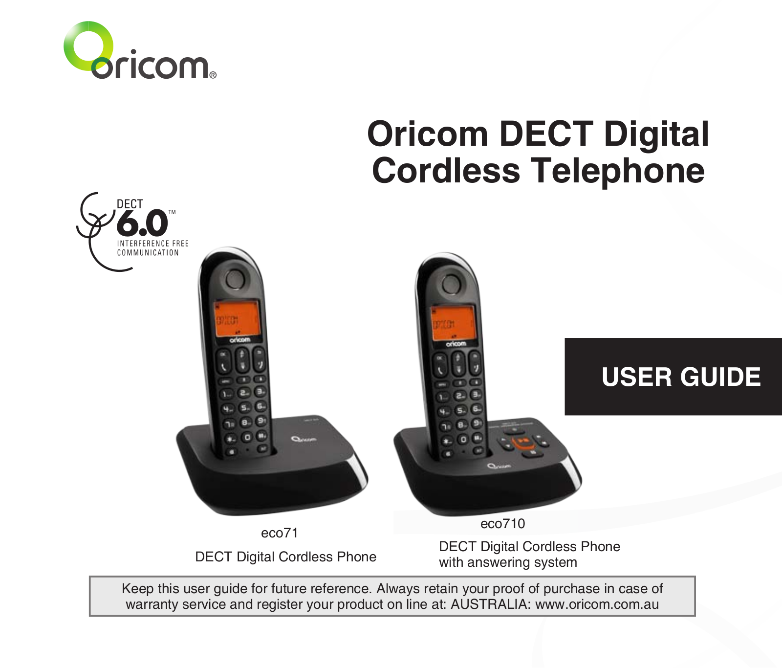 Oricom ECO710, ECO71 User Manual