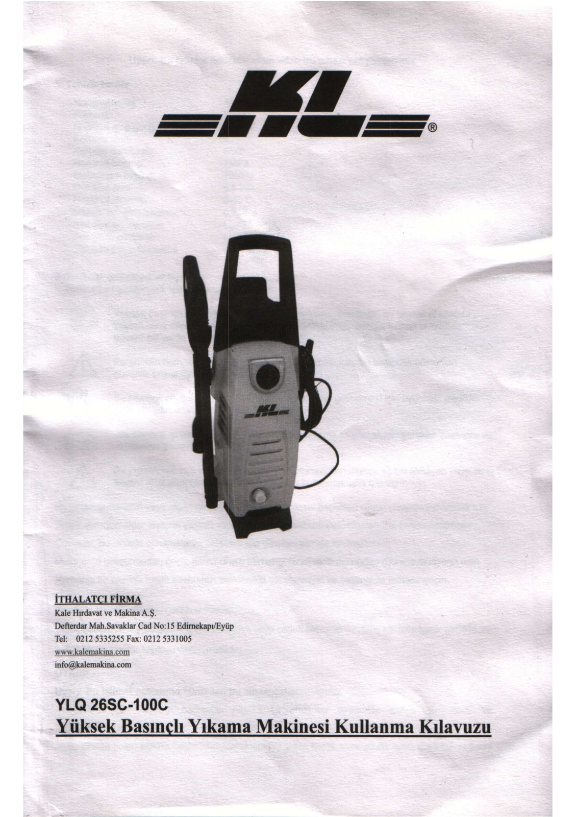 Kl YLQ 26SC-100C Instructions Manual