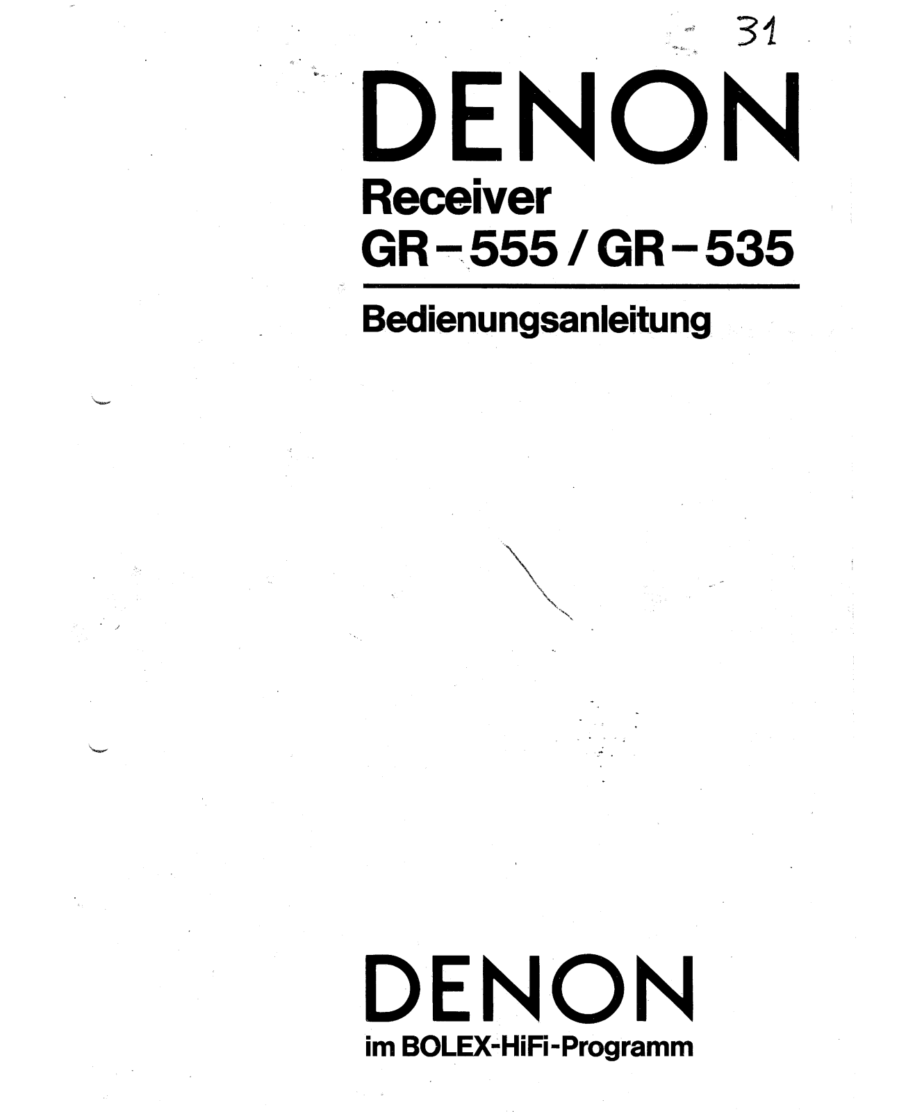 Denon gr 535, gr  555 User Manual