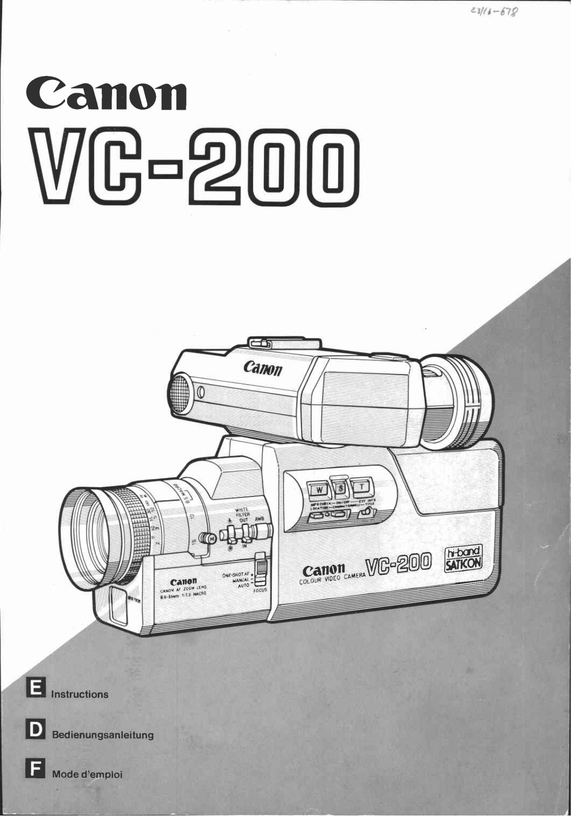 Canon VC 200 User Manual