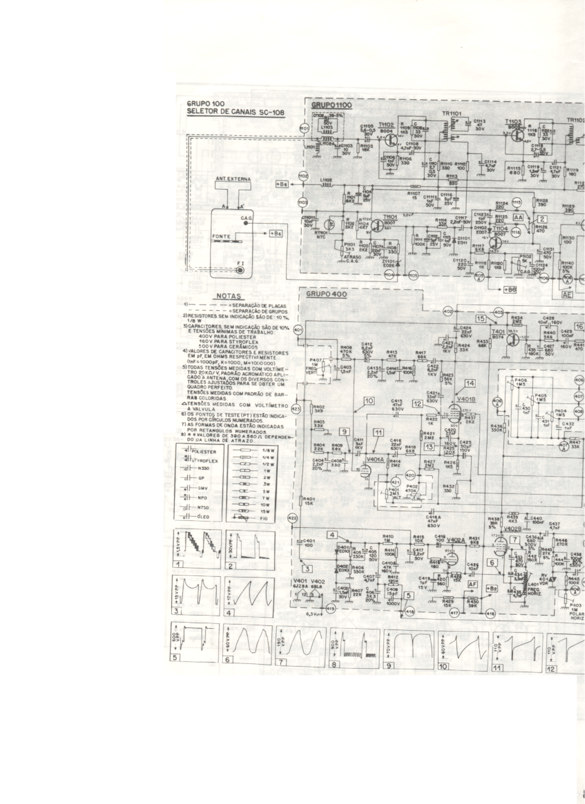 Philco Chassis 380-tv Schematic