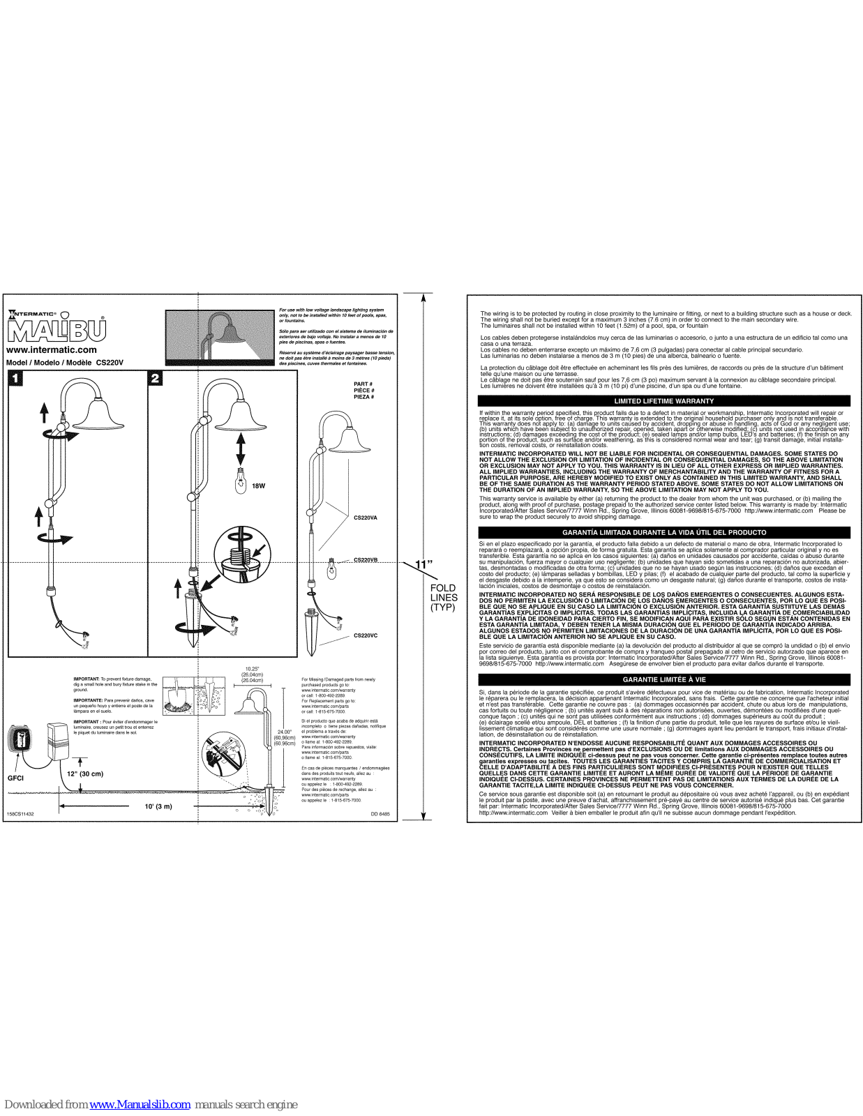 Malibu Boats CS220V Instructions Manual